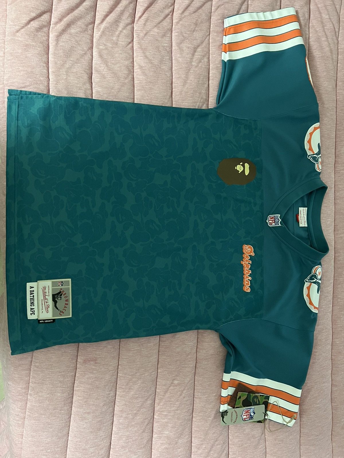 Bape × Mitchell & Ness BAPE x MITCHELL & NESS NFL MIAMI DOLPHINS 