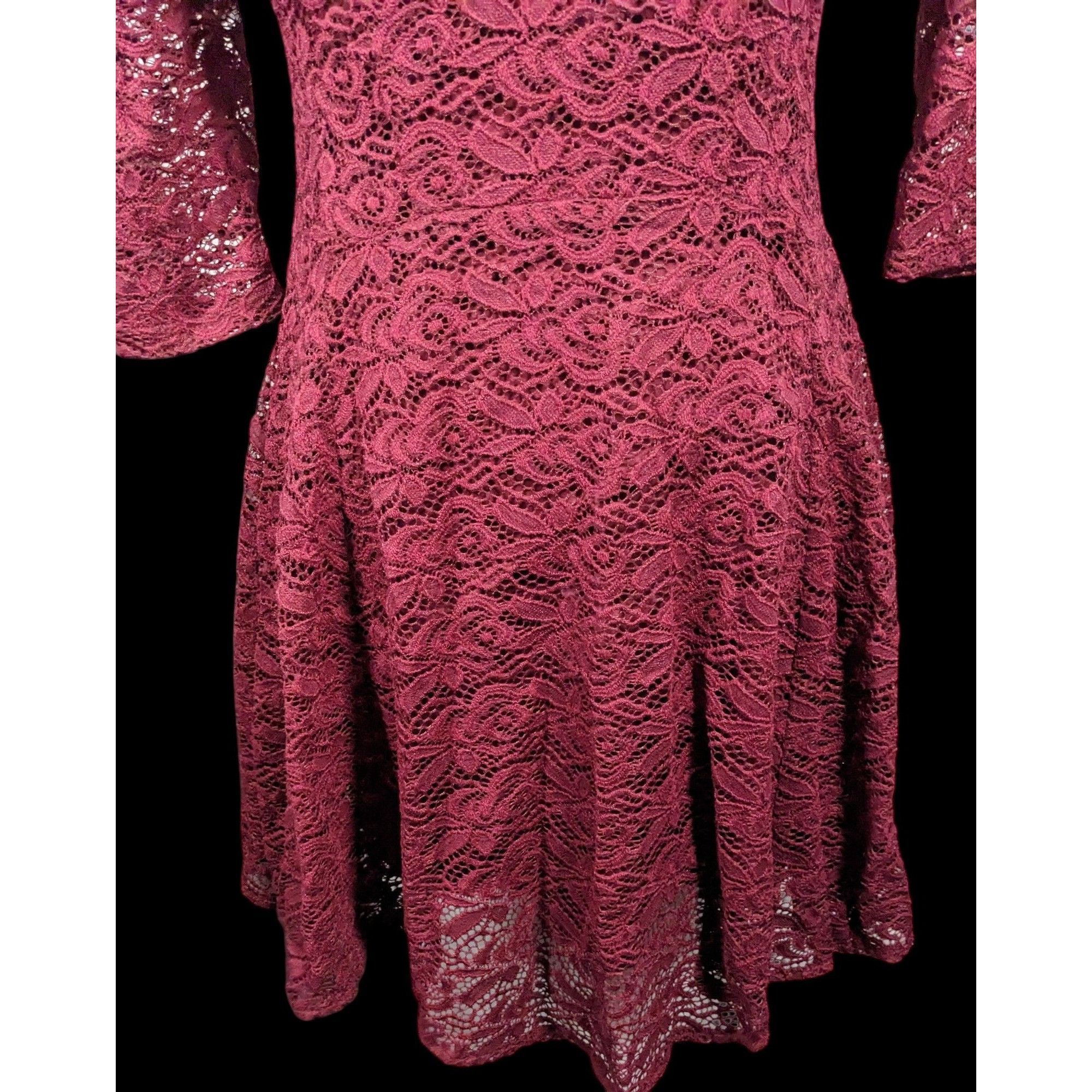 Other Fishbowl Lace Illusion Red A Line Dress Size XS Size XS / US 0-2 / IT 36-38 - 5 Thumbnail