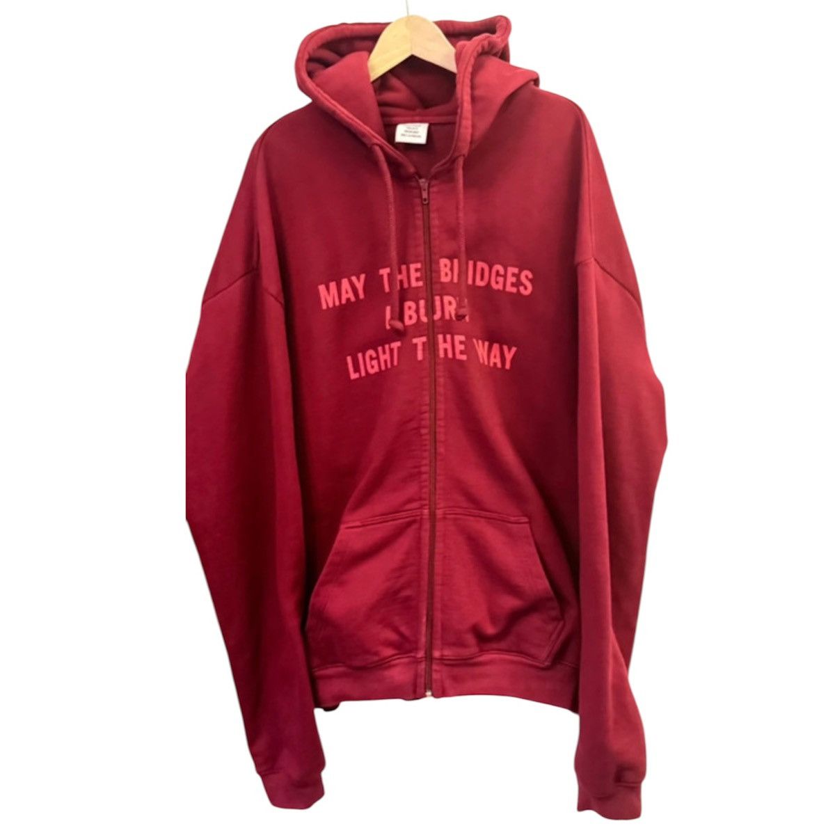 Vetements Vetements May The Bridges Antwerpen Zip Up Hoodie AW17