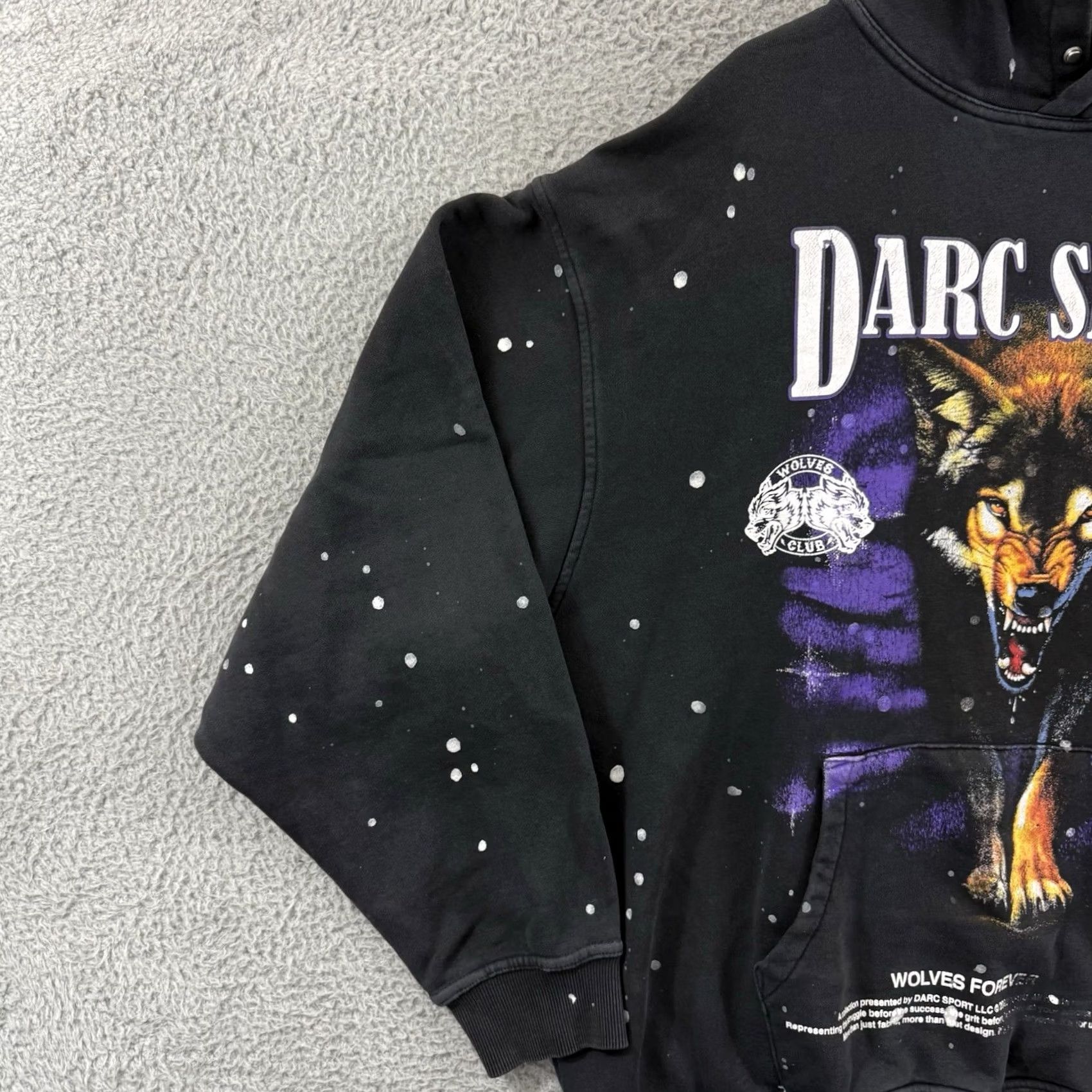 Darc Sport Darc Sport Hoodie Men’s 2XL Black Wolves Club Pullover Streetwear Graphic Print Knit Heavyweight Logo Hooded Size US M / EU 48-50 / 2 - 4 Thumbnail