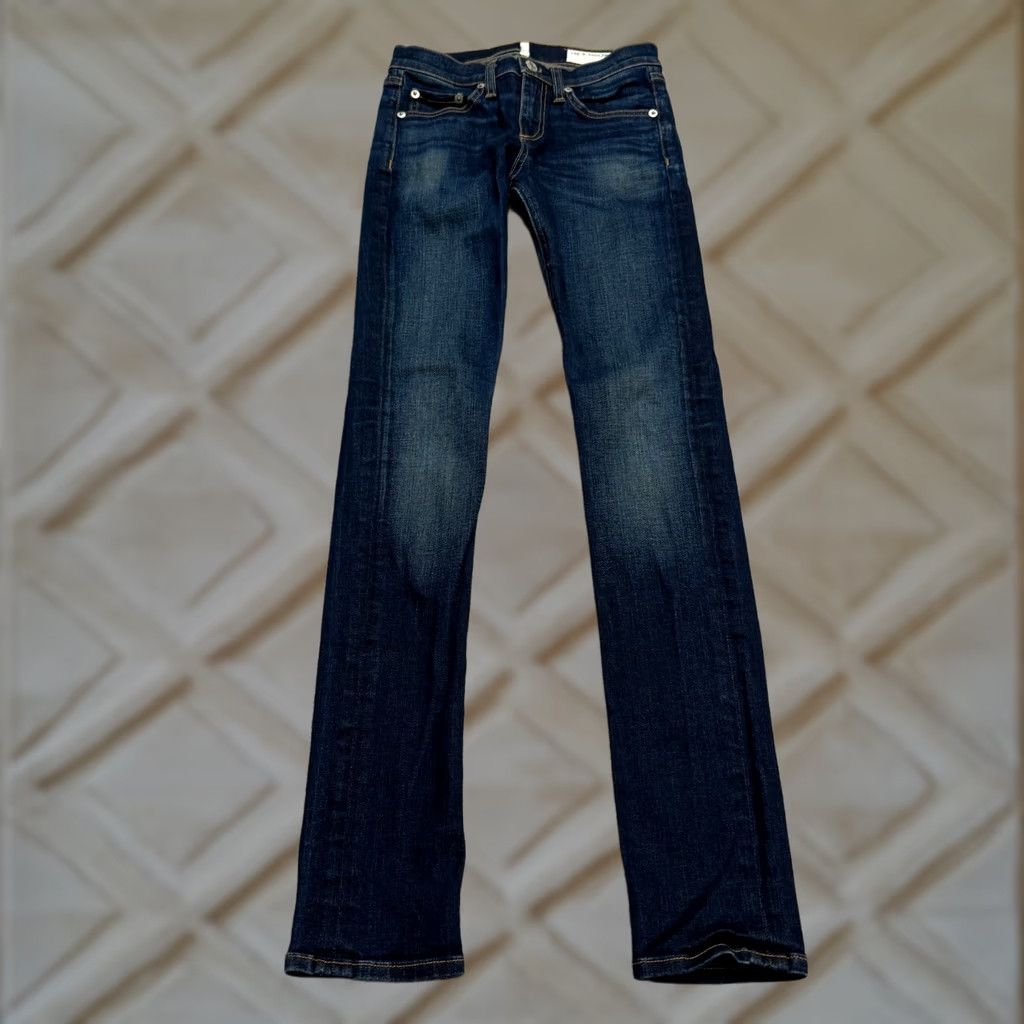 Rag & Bone rag & bone High Rise Skinny Denim Jeans Womens 25 Blue Dark Wash Chaucer Casual Jeans Size 42" / US 20 - 1 Thumbnail