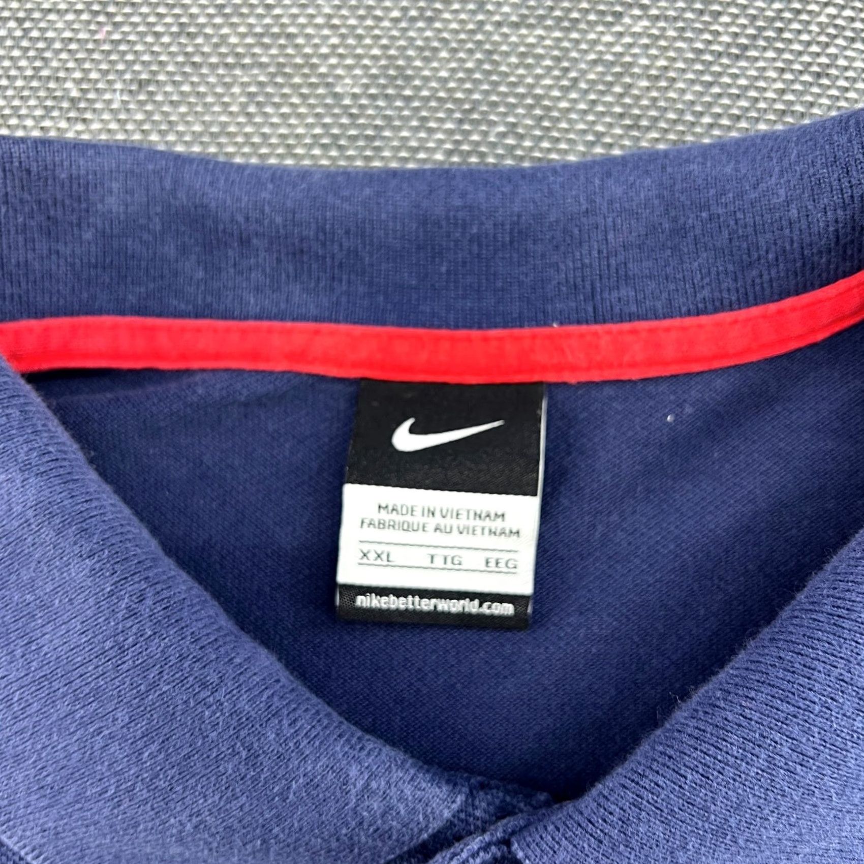 Nike Nike PSG 2014 Polo Shirt 2XL XXL Blue Adult Polo Short Sleeve Football Jersey Shirt Mens Nike Size US XXL / EU 58 / 5 - 7 Thumbnail