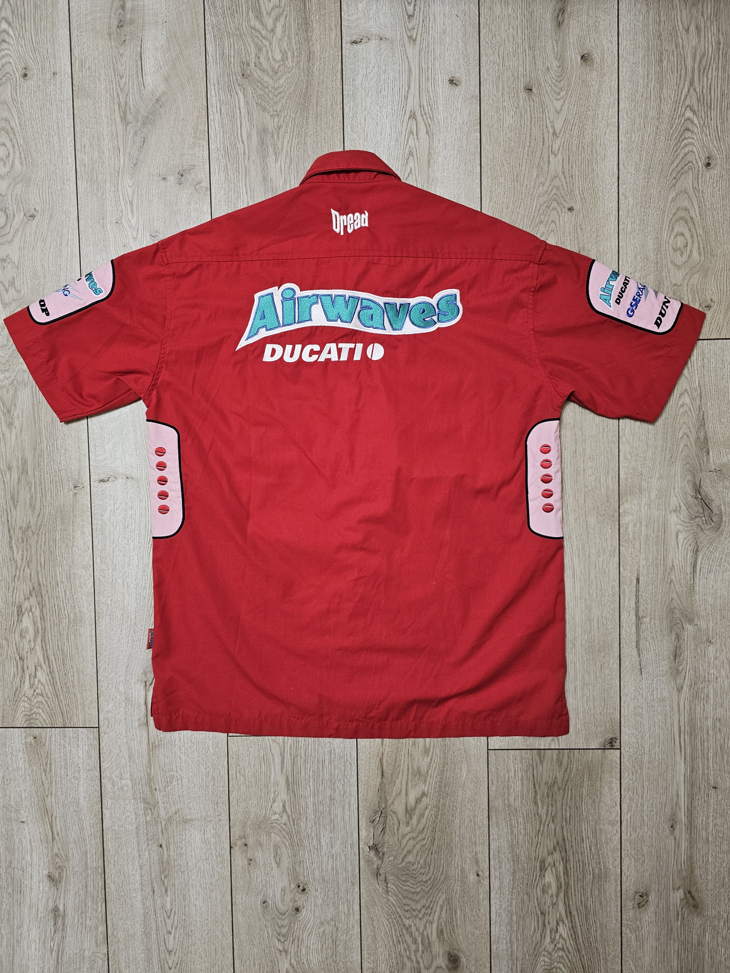 Formula 1 × Vintage DUCATI VINTAGE SHIRT 90s AIRWAVES SHIRT BUTTON MOTORCYCLE Size US XL / EU 56 / 4 - 2 Thumbnail