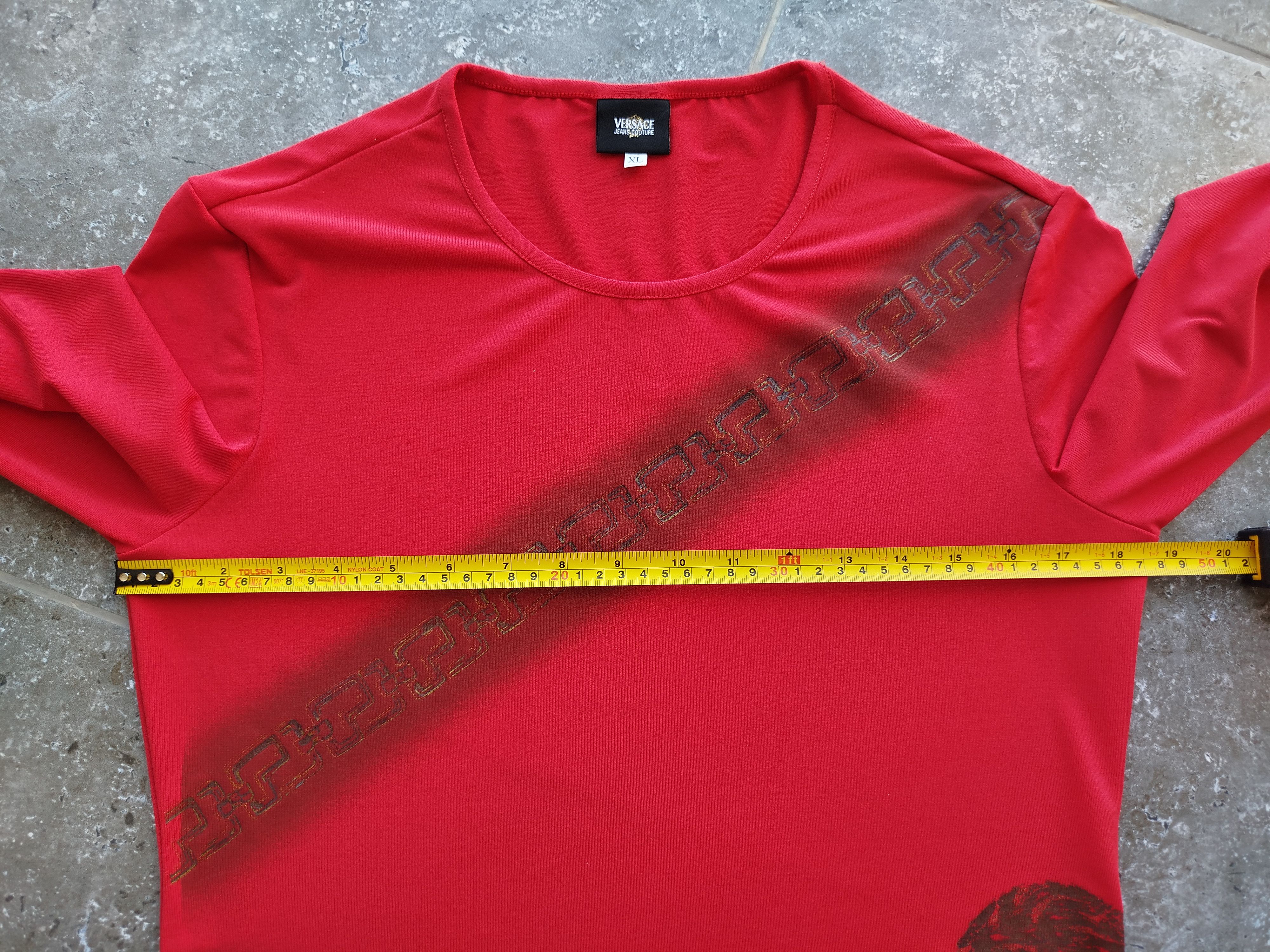 Versace Jeans Couture Top Long Sleeve Medusa Greek Key Vintage 90s Size XL Size XL / US 12-14 / IT 48-50 - 13 Thumbnail