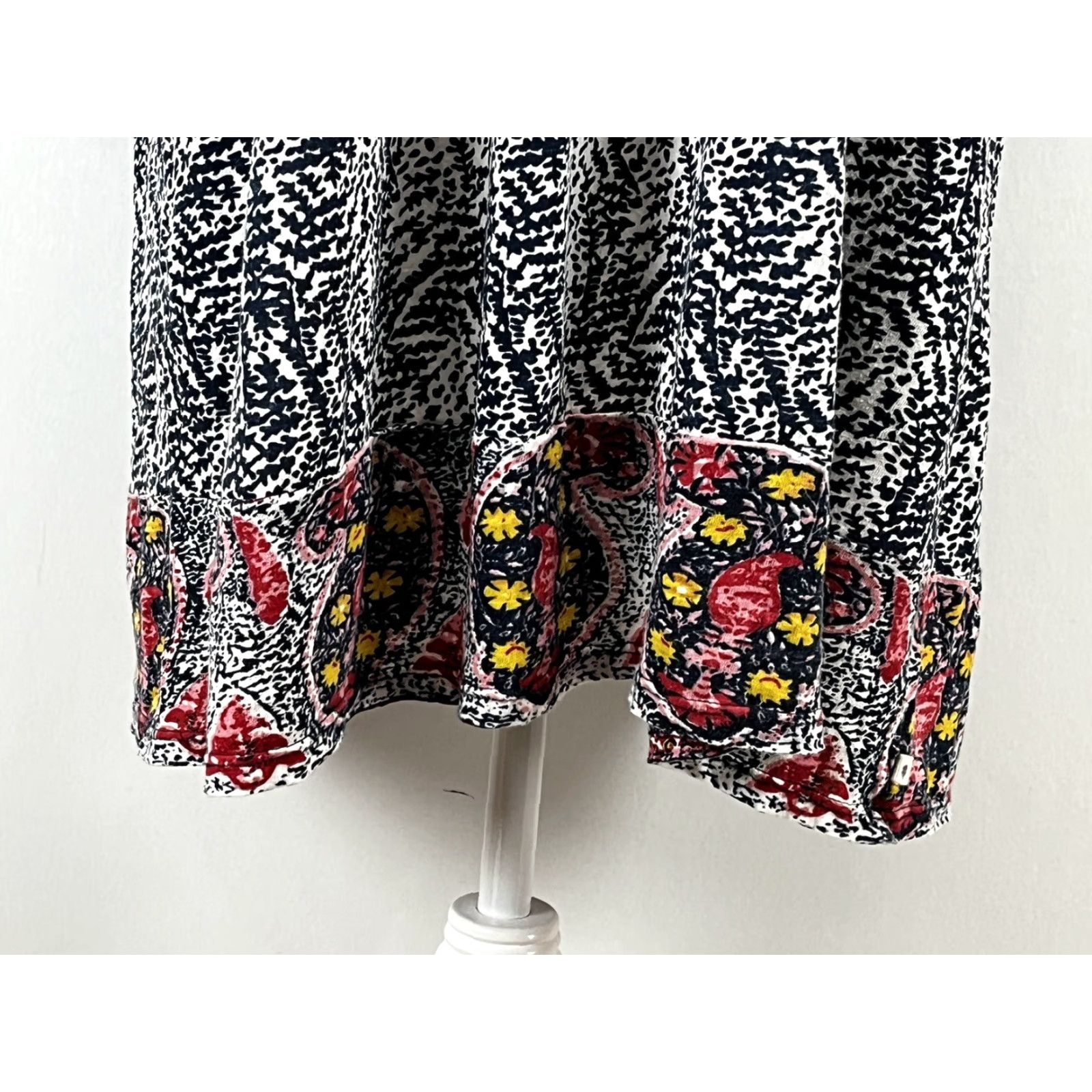 Lucky Brand LUCKY BRAND Dress Shift Boho Multicolor Cotton Women L Short Sleeve Short Dress Bohemian 2000s? Size L / US 10 / IT 46 - 6 Thumbnail