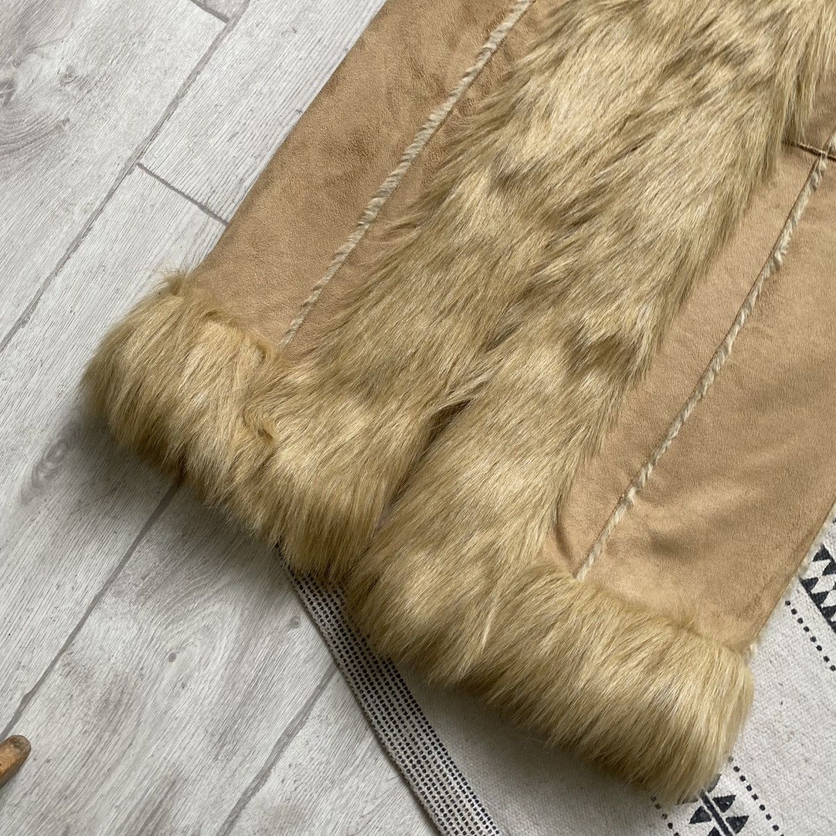 Miss Sixty Vintage 2000s Faux Fur Coat Maxi Y2K Grunge Penny Lane Size S / US 4 / IT 40 - 10 Thumbnail