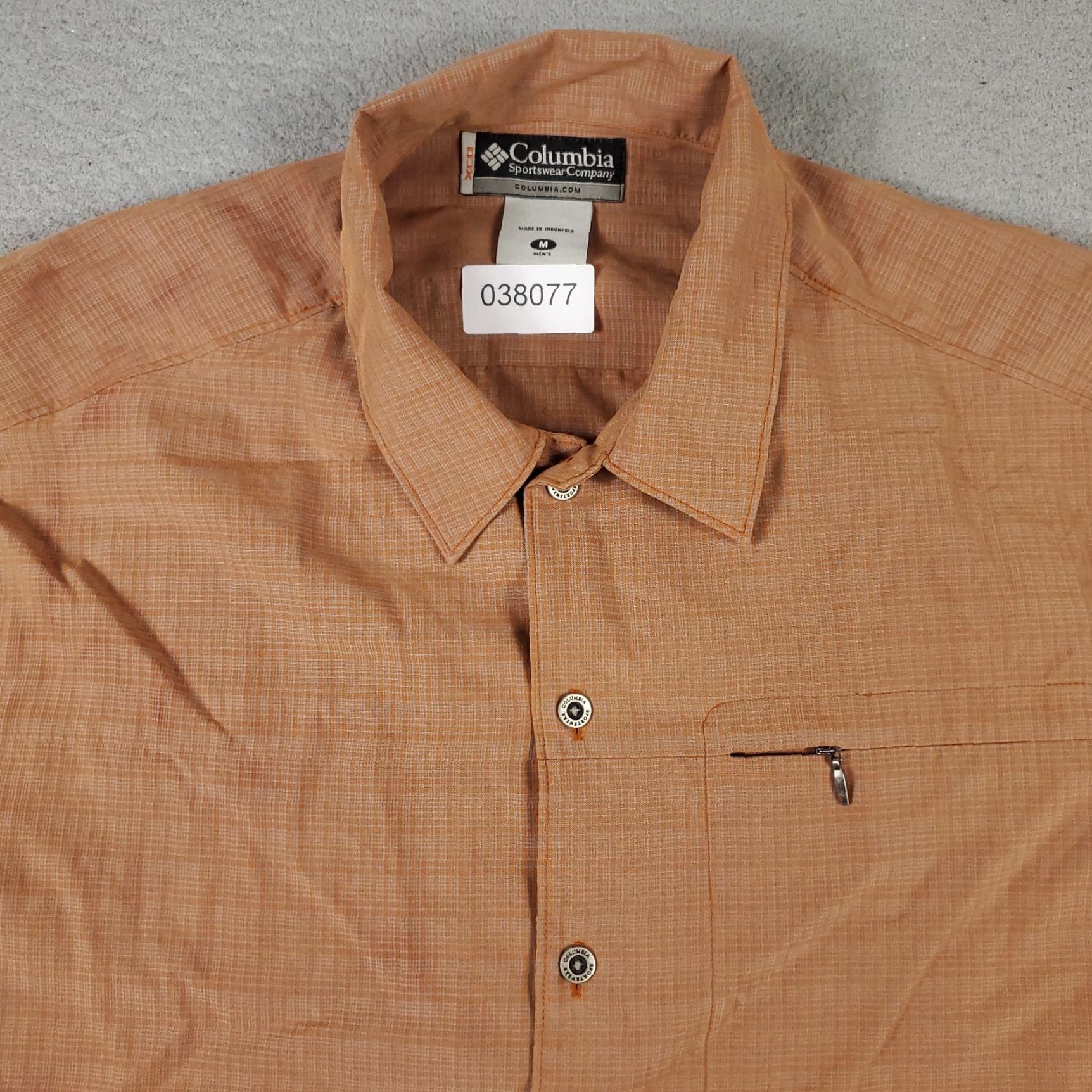 Vintage Columbia Shirt Mens Medium Beige Plaid Button-Up Short Sleeve Collared Pocket Formal Casual Travel Workwear Size US M / EU 48-50 / 2 - 2 Thumbnail