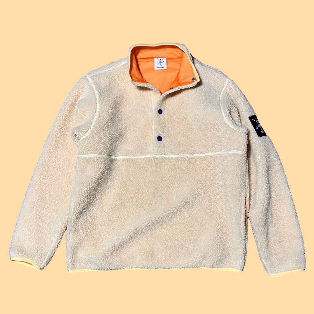 Alltimers Alltimers Sherpa Fleece Pullover – Ivory / Half Snap Size US M / EU 48-50 / 2 - 2 Thumbnail