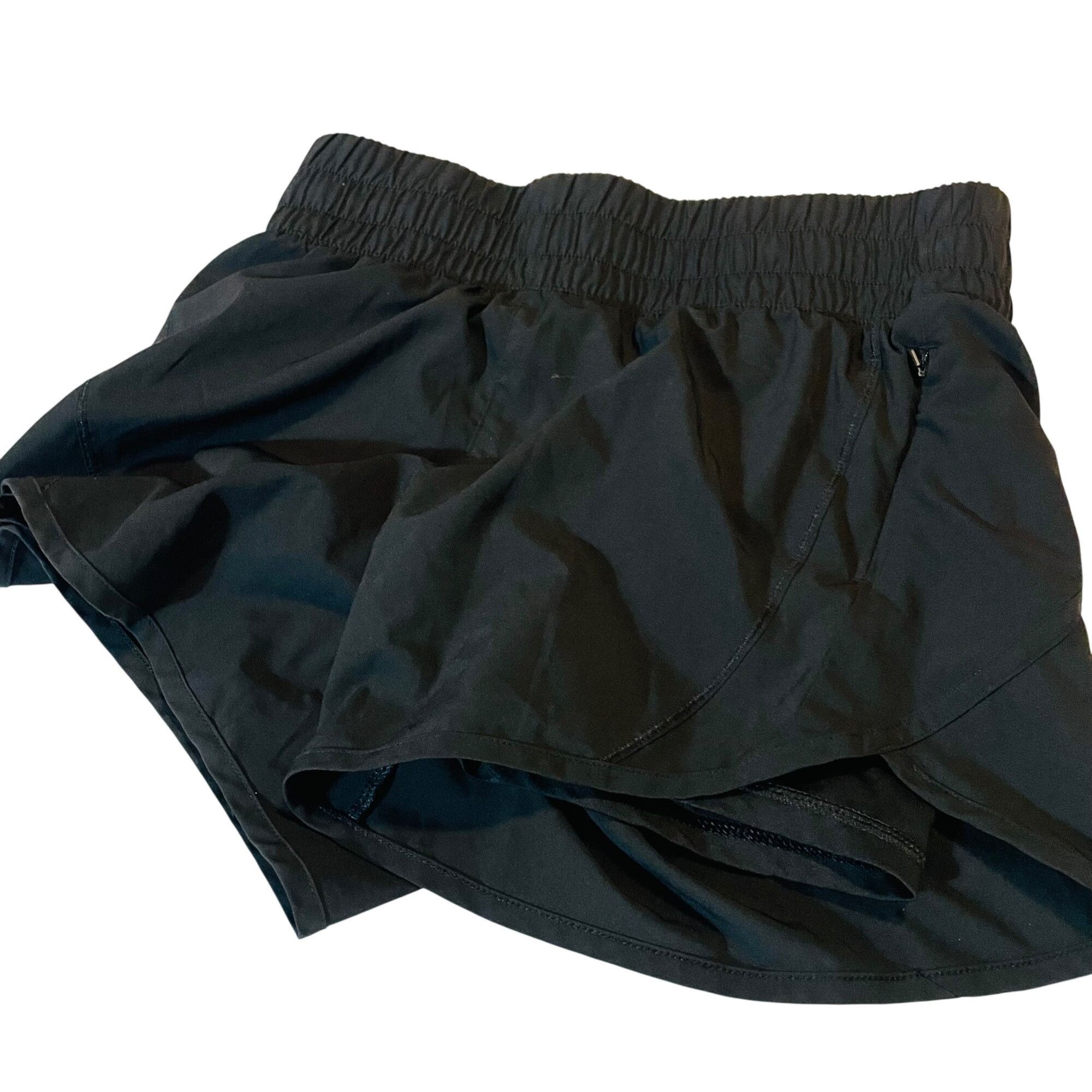 Other Black Athletic Running Shorts With spandex Liner Zippered Po Size 27" / US 4 / IT 40 - 3 Thumbnail