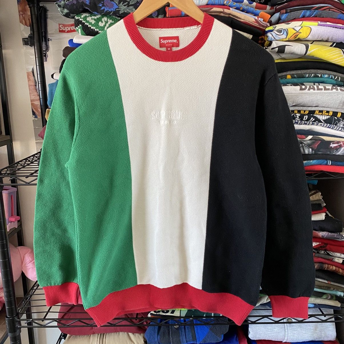 Supreme Supreme Pique Crewneck Sweater Multi Color 2018 Size US M / EU 48-50 / 2 - 1 Thumbnail