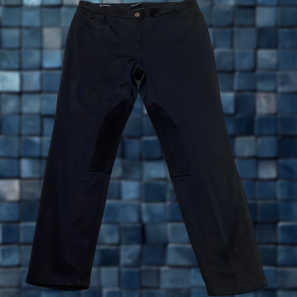 Talbots Talbots Womens 10P Pants Black Equestrian Faux Suede Breeches Skinny Ankle Size 32" / US 10 / IT 46 - 1 Thumbnail