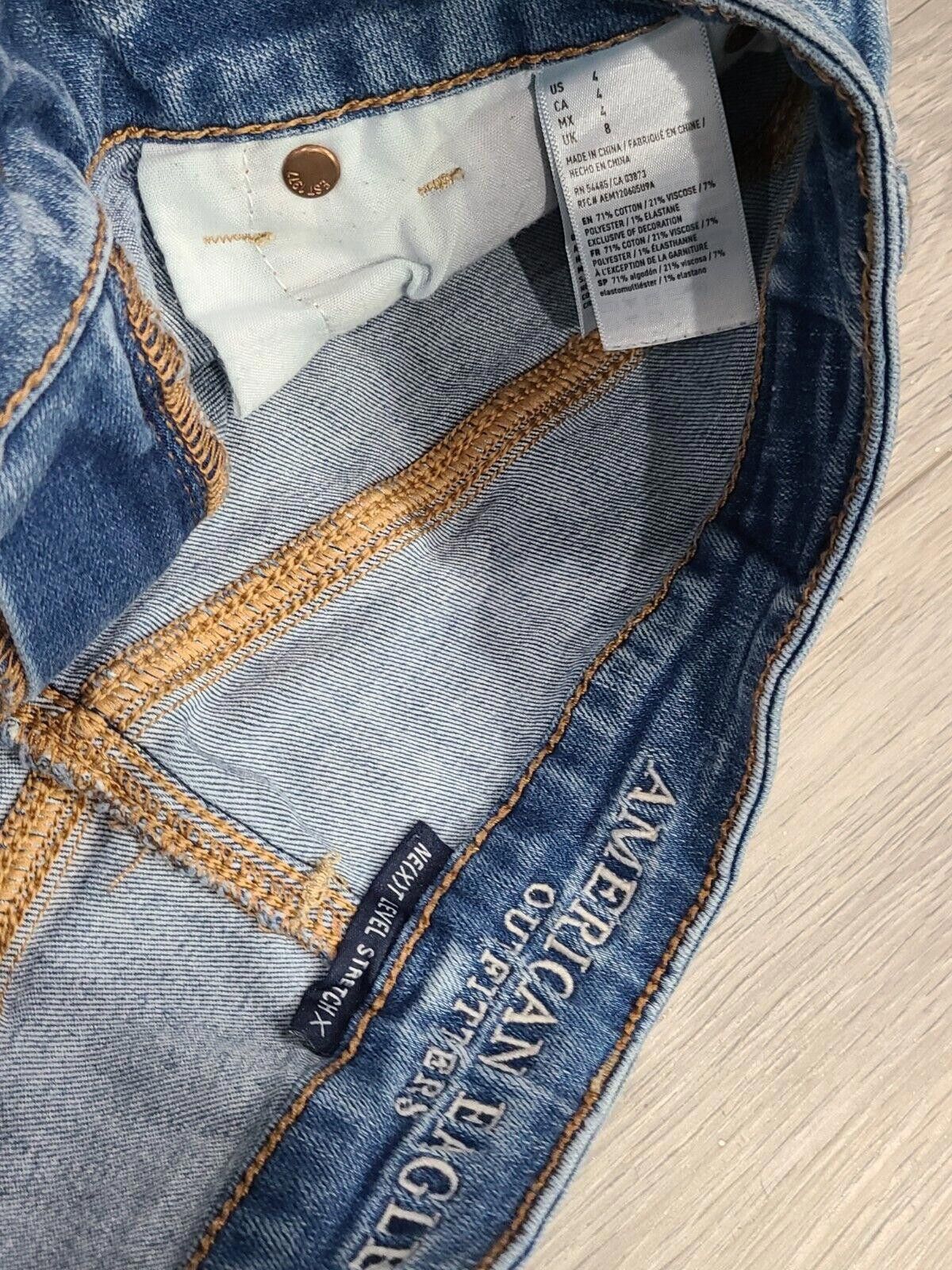 Designer American Eagle Skirt Size 4 Next Level Stretch Distressed Size 27" / US 4 / IT 40 - 2 Thumbnail