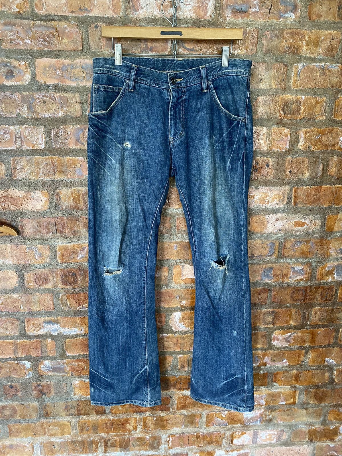 Kiminori Morishita 2000s TETE HOMME Flare and distressed pants Size US 32 / EU 48 - 2 Thumbnail