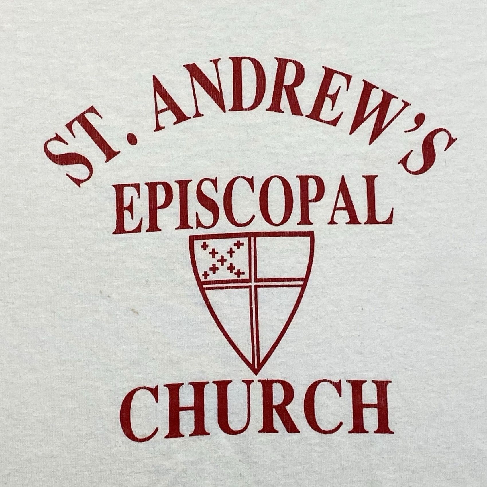 Hanes VTG Hanes White TShirt Mens L ST Andrews Episcopal Church Single Stitch Distressed Shirt Mens 90s Classic Size US L / EU 52-54 / 3 - 2 Thumbnail
