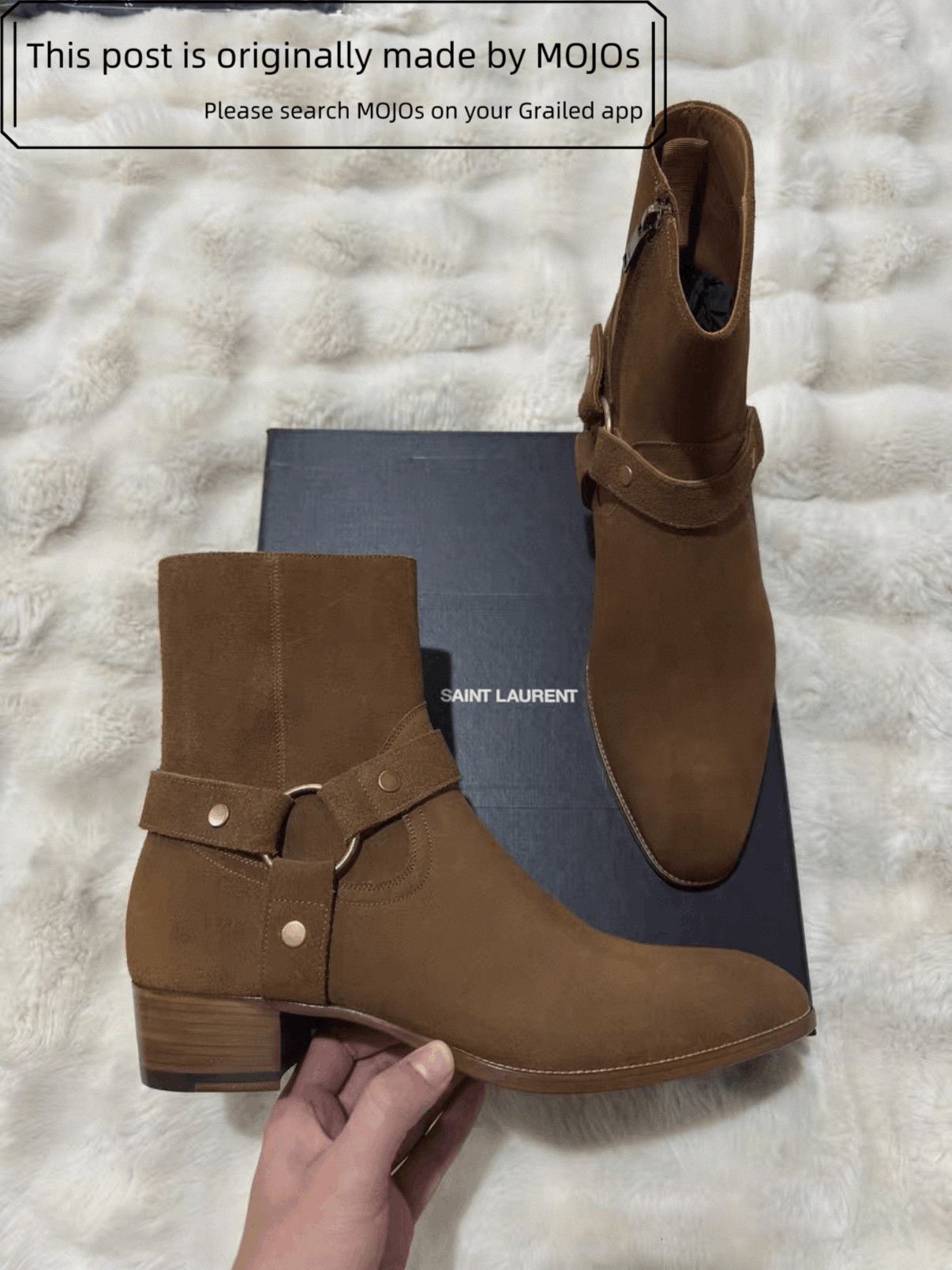 Saint Laurent Paris Sz 43.5 Saint Laurent Paris Wyatt 40 Harness Boots mojos1236 Size US 10.5 / EU 43-44 - 2 Thumbnail