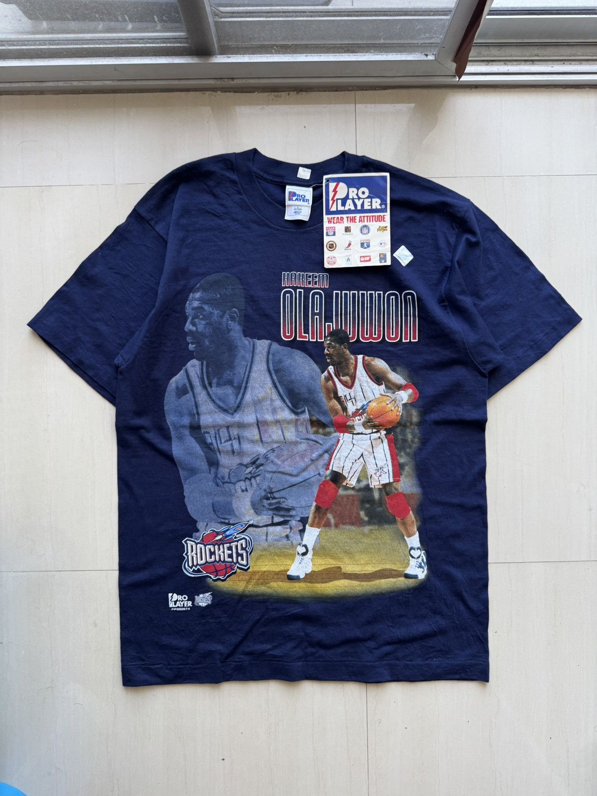 NBA Hakeem Olajuwon Houston Rockets 90s Dream Pro Player Shirt Size US L / EU 52-54 / 3 - 2 Thumbnail