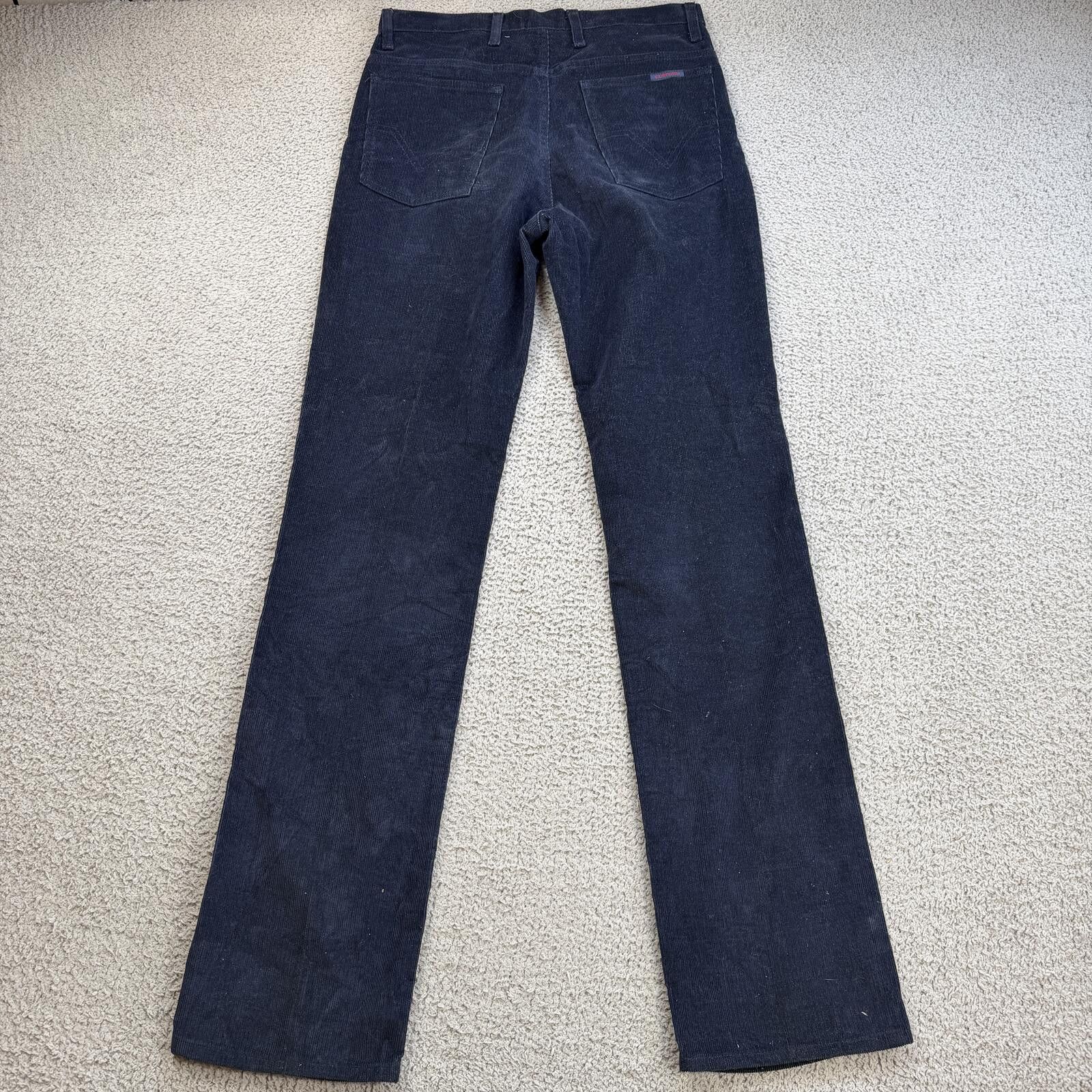 Other Vintage 80s Cowden Navy Corduroy Pants 32x34 Bootcut USA Size 32" / US 10 / IT 46 - 2 Thumbnail