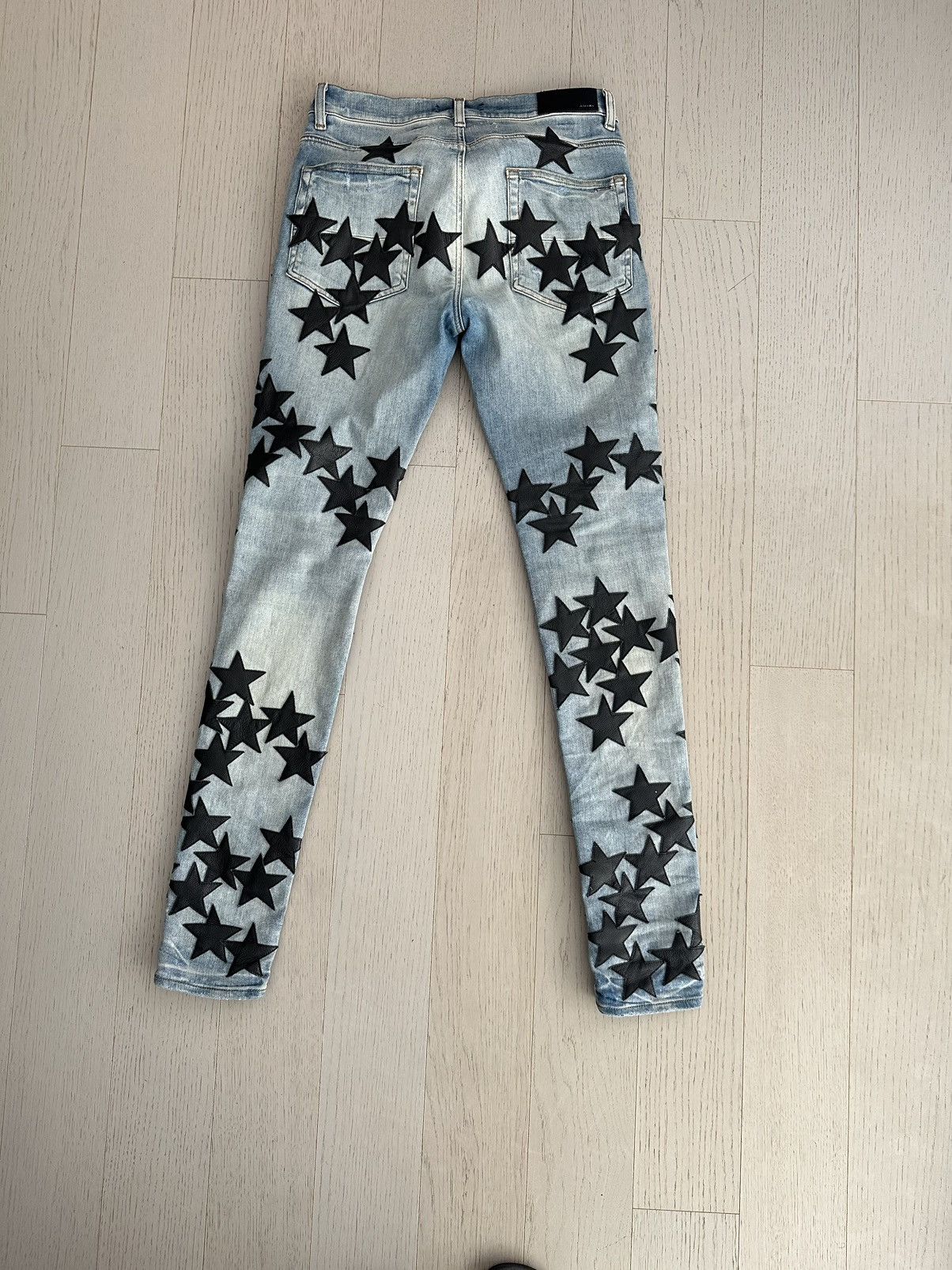Amiri Amiri x Chemist Leather Star Denim Size US 31 - 2 Thumbnail