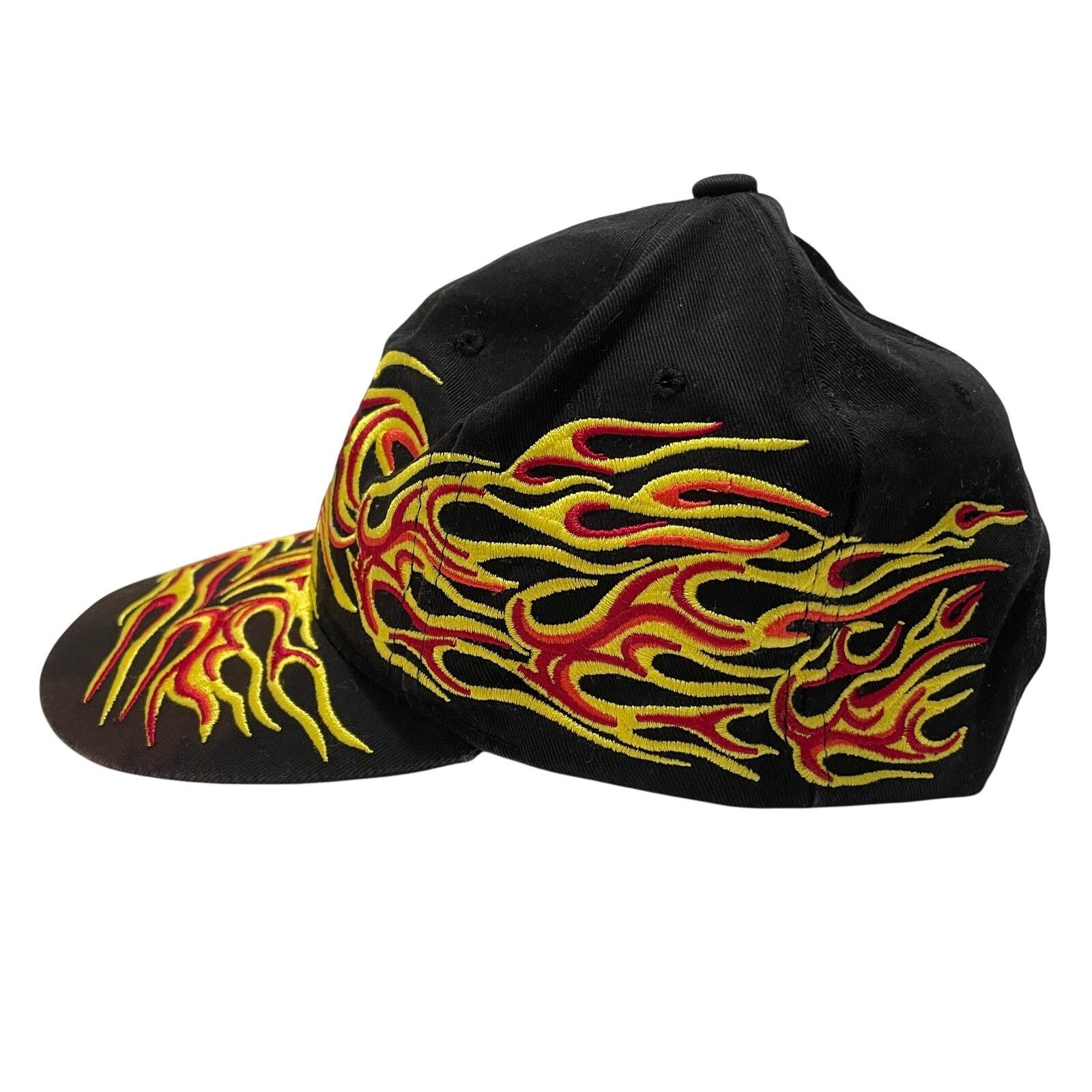 Vintage VTG Y2K 90's Mac Tools Black AOP Flame Hit Baseball Hat Cap Size ONE SIZE - 2 Thumbnail