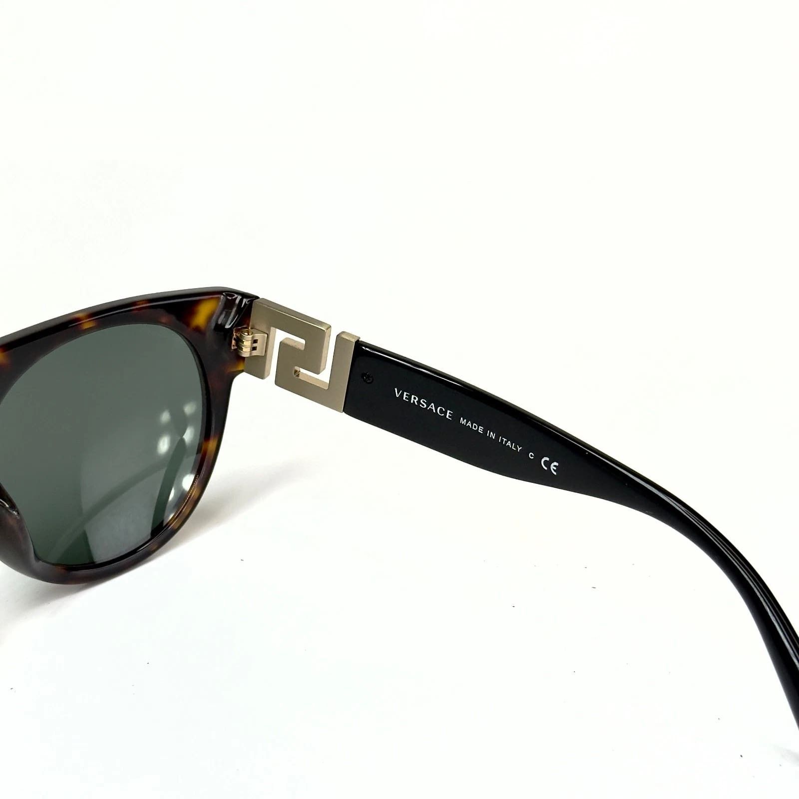 Versace VERSACE VE4333A 4333 Greca Round Bold Sunglasses Black Size ONE SIZE - 4 Thumbnail