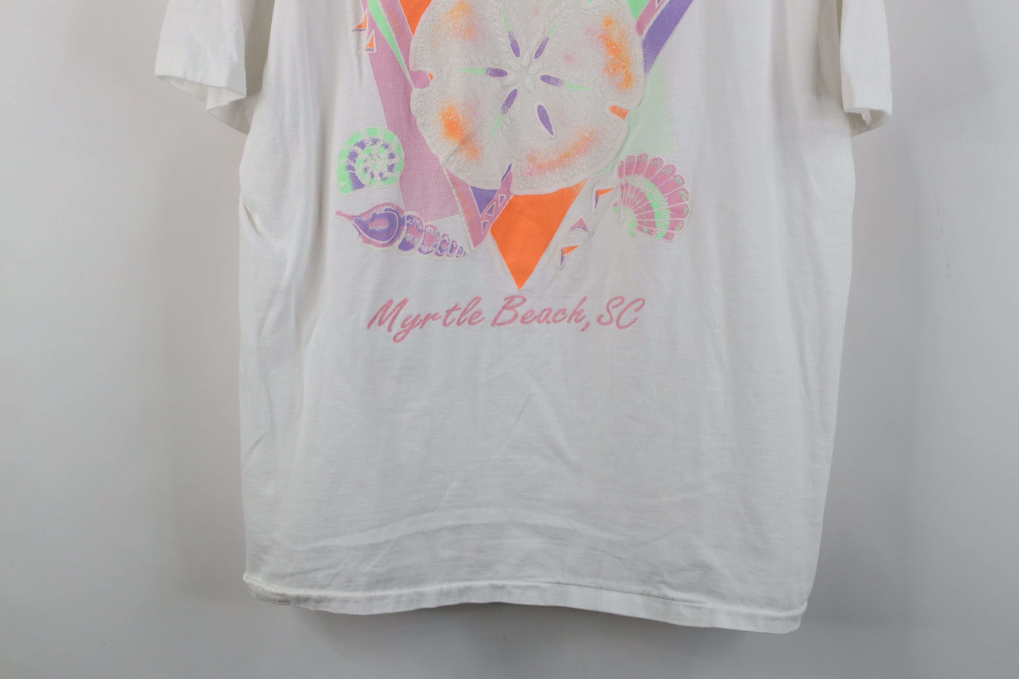 Vintage Vintage 90s Streetwear Beach Sand Dollar Shells T-Shirt Size XL / US 12-14 / IT 48-50 - 3 Thumbnail