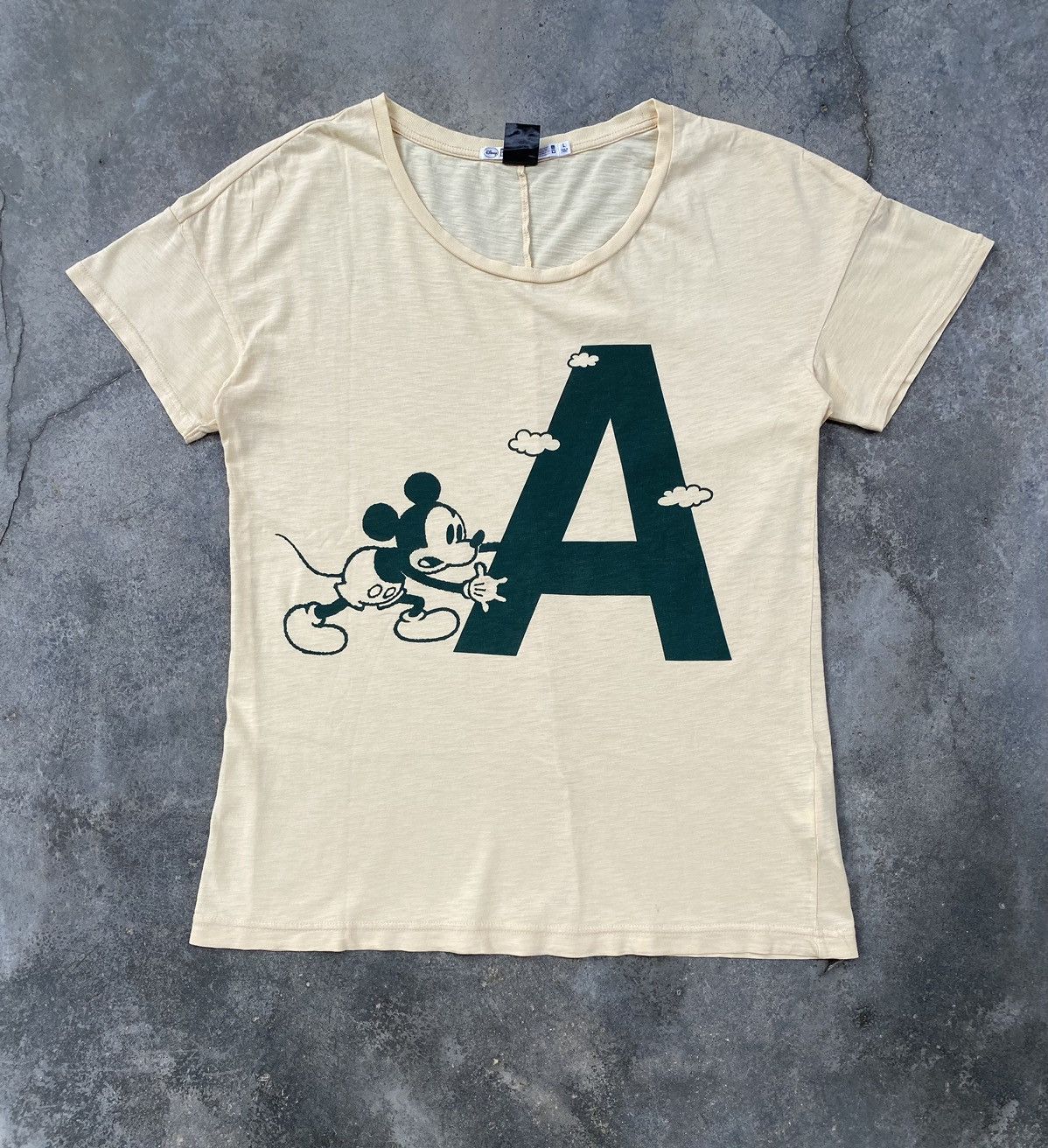image of Undercover Uniqlo Disney Mickey Mouse Tees in Yellow, Women's (Size Large)