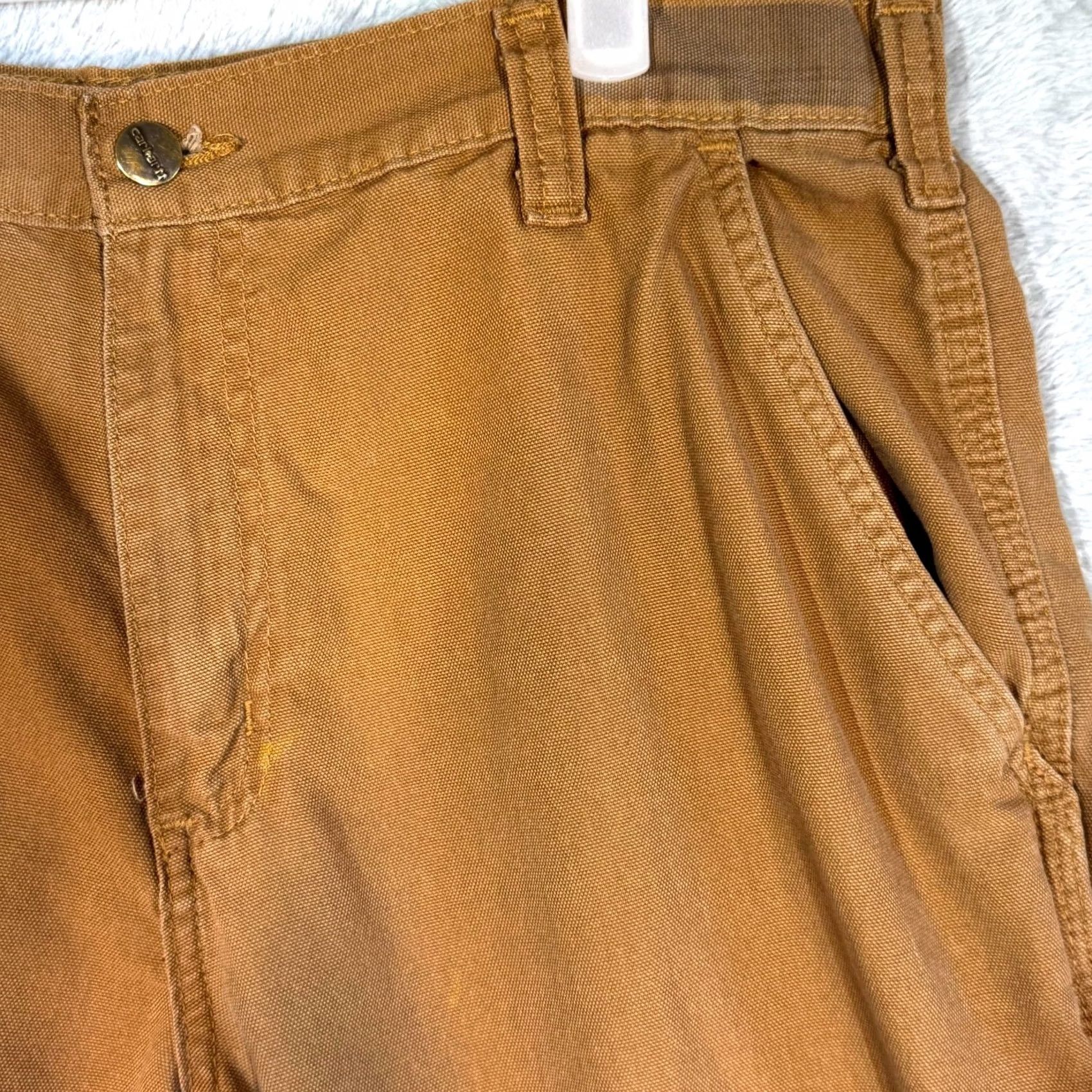 Carhartt VINTAGE Carhartt Carpenter Pants Mens 34x34 Brown Dungaree Fit Workwear Utility Zip Fly Size US 34 / EU 50 - 4 Thumbnail