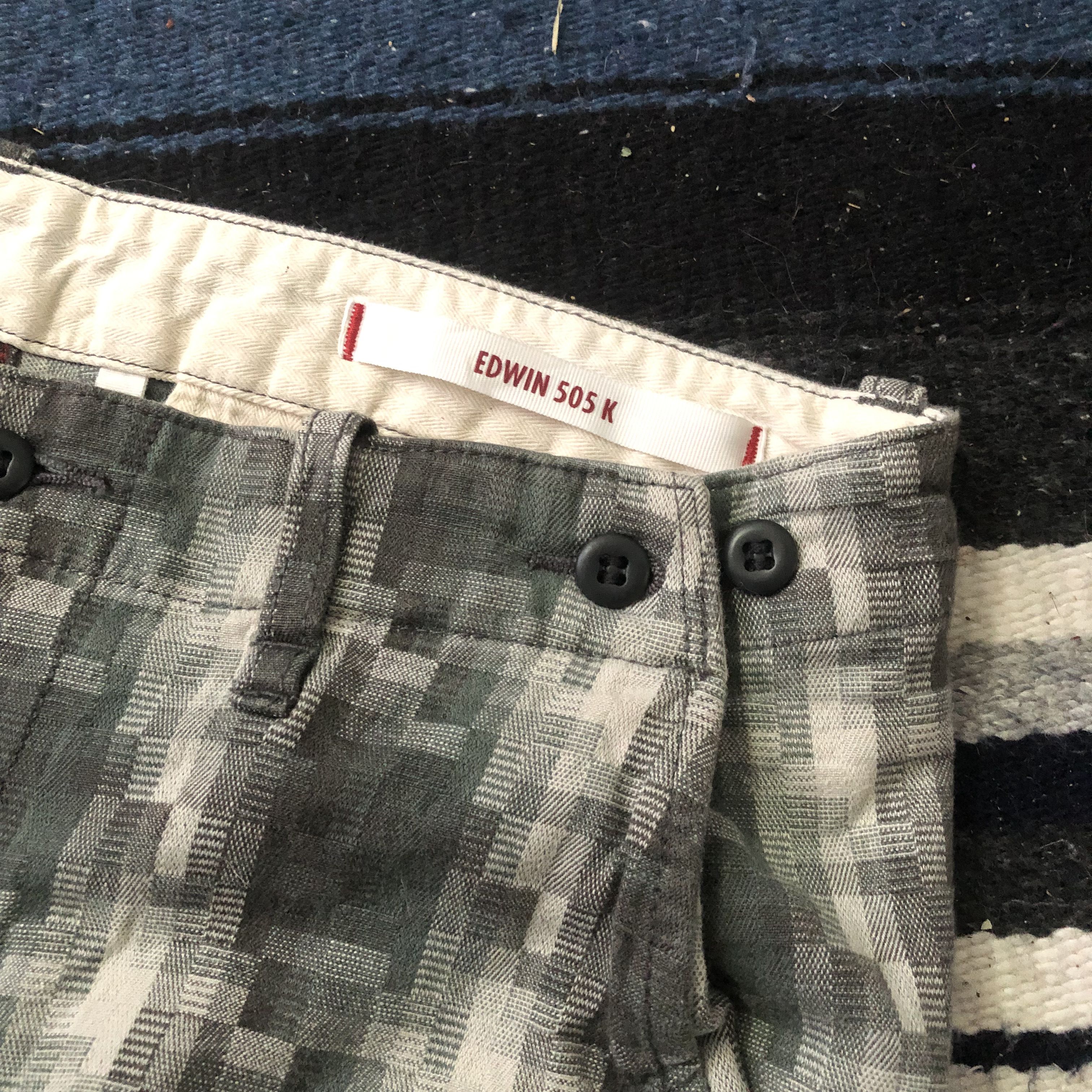 Edwin EDWIN 505 K checked cotton chino plaid pants Size US 33 - 3 Thumbnail