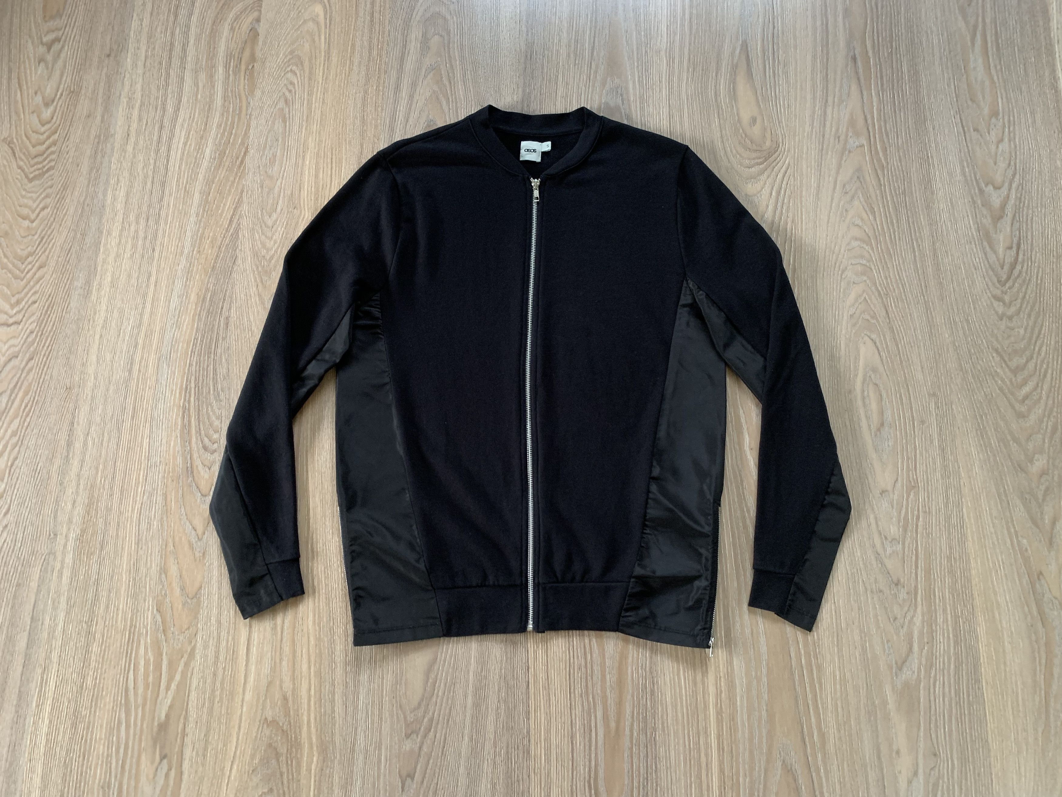 Asos ASOS Black Zip Sweatshirt Bomber Size US S / EU 44-46 / 1 - 9 Thumbnail