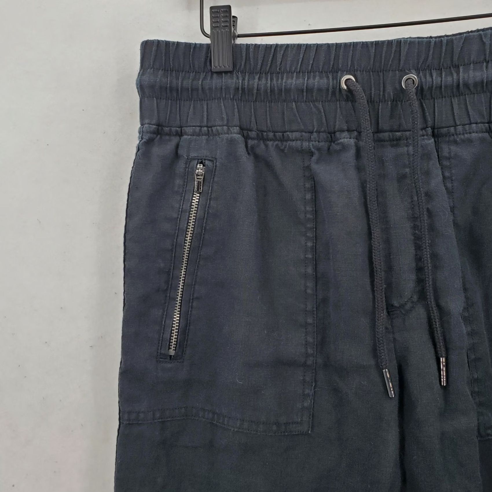 Athleta Athleta Pants Womens 6 Gray Cabo Linen Jogger Elastic Waist Zipper Pockets Cuffed Size 28" / US 6 / IT 42 - 3 Thumbnail