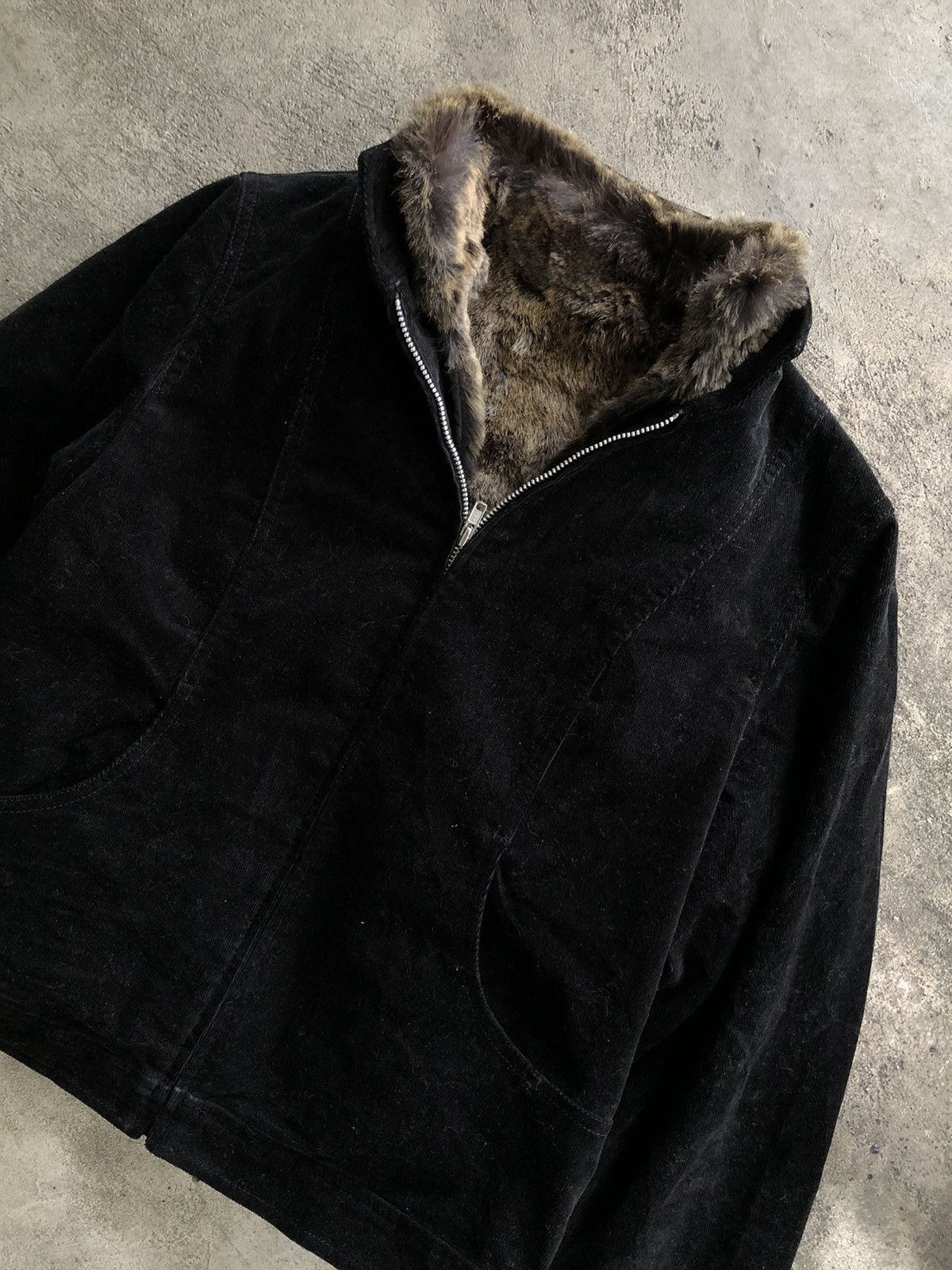 If Six Was Nine BLUE STREAK CORDUROY JACKET FUR LAYER IFSIXWASNINE LGB STYLE Size ONE SIZE - 3 Thumbnail