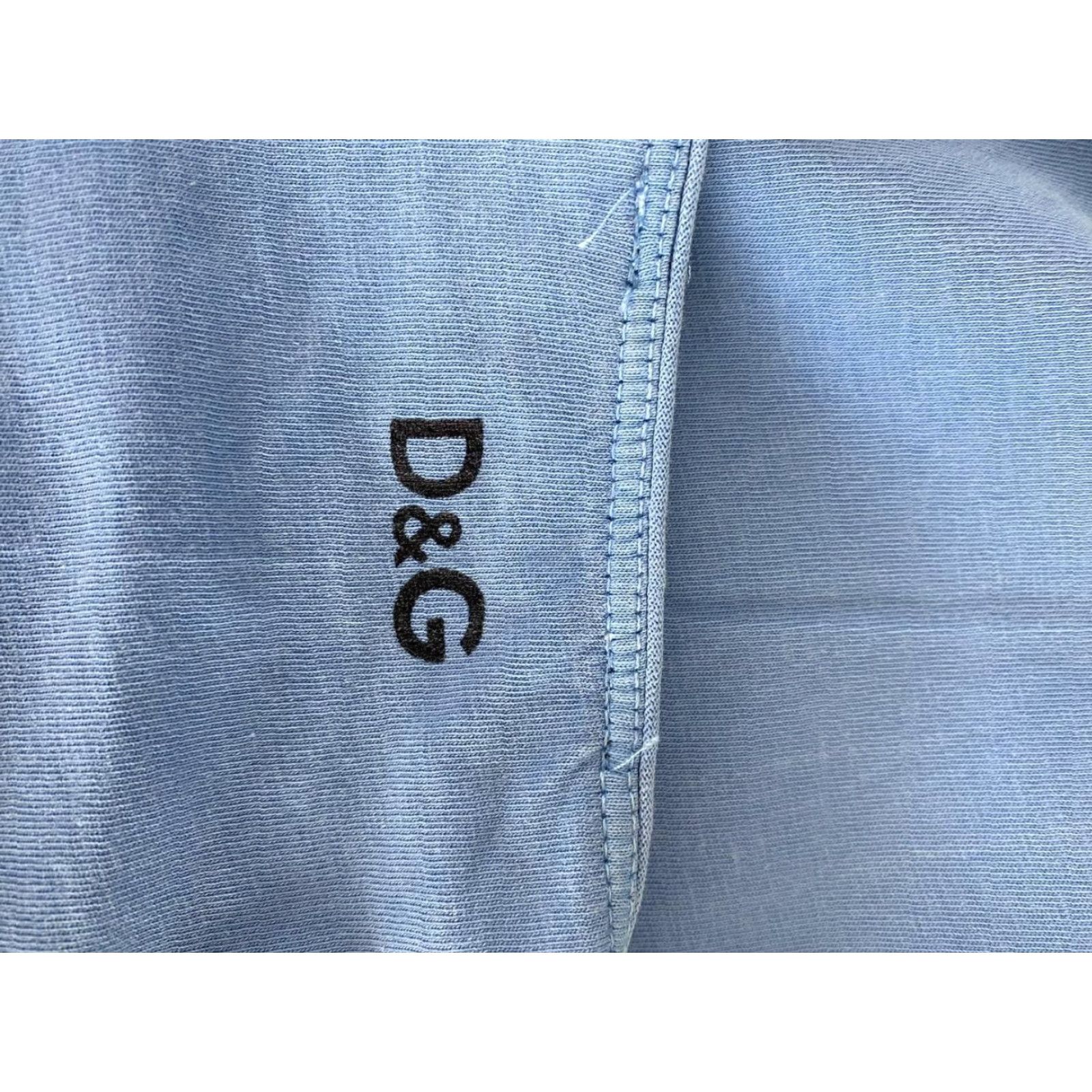 Dolce & Gabbana Dolce & Gabbana Mens T-Shirt Blue Short Sleeve Crew Neck Pullover Size 46 Regular Image Logo Shirt Men Size US XXL / EU 58 / 5 - 4 Thumbnail