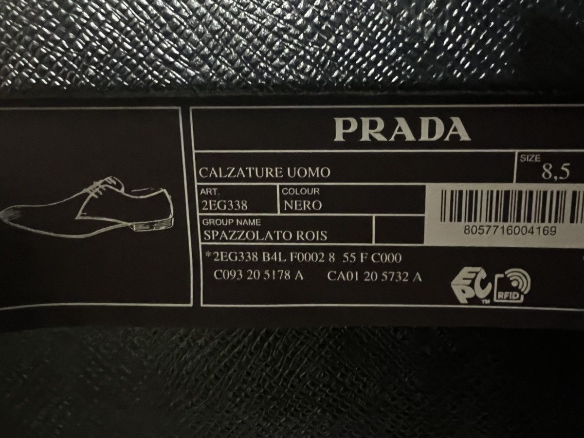 Prada Mens Black Prada Dress Shoe Size US 8.5 / EU 41-42 - 5 Thumbnail