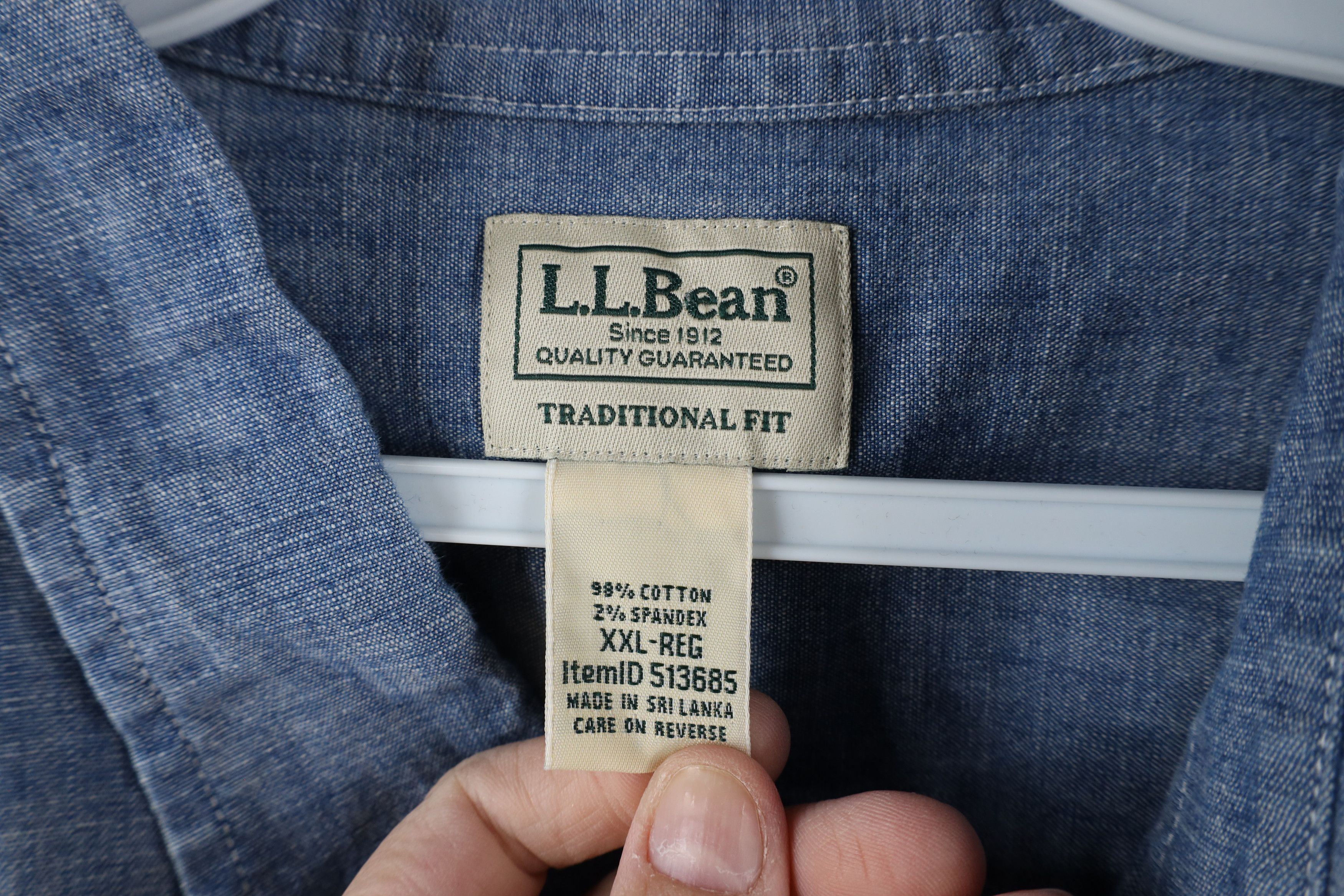 L.L. Bean × Vintage Vintage LL Bean Short Sleeve Collared Button Down Shirt Size US XXL / EU 58 / 5 - 5 Thumbnail