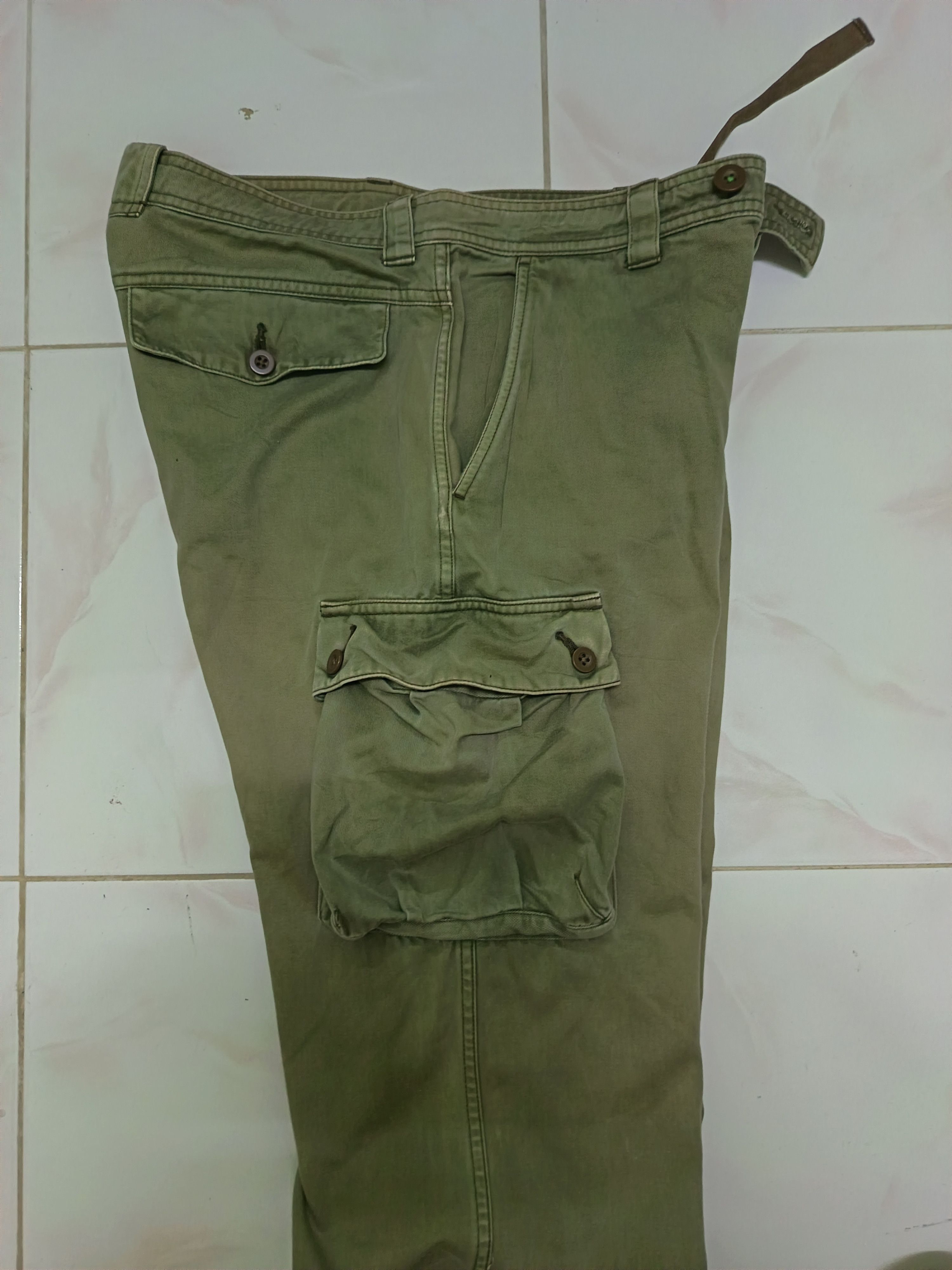 Margaret Howell MHL MARGARET HOWELL OLIVE CARGO TROUSER PANTS Size US 32 / EU 48 - 4 Thumbnail