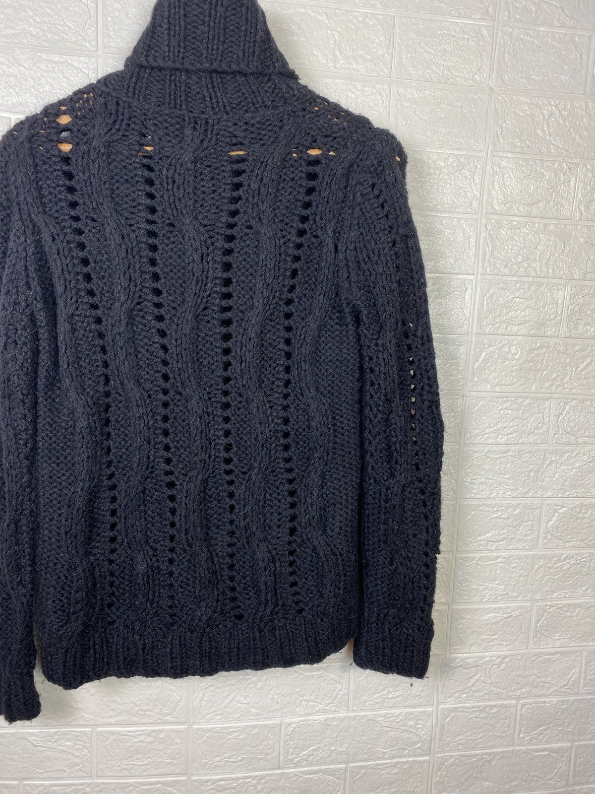 Dolce & Gabbana DOLCE & GABBANA WOOL CABLE KNIT TURTLE NECK SIZE L Size L / US 10 / IT 46 - 16 Thumbnail
