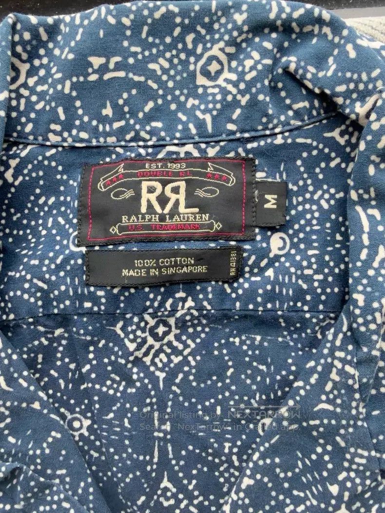 RRL Ralph Lauren RRL Ralph Lauren Cashew Flower Short Sleeve Size US XL / EU 56 / 4 - 2 Thumbnail