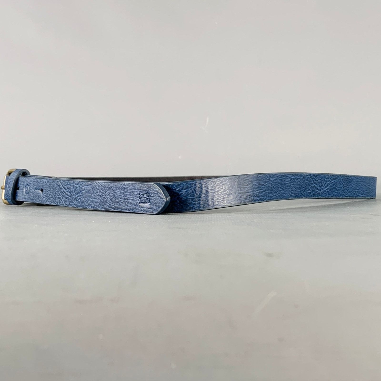 Scotch & Soda SCOTCH AND SODA Size 38 Blue Leather Belt Size 38 - 4 Thumbnail