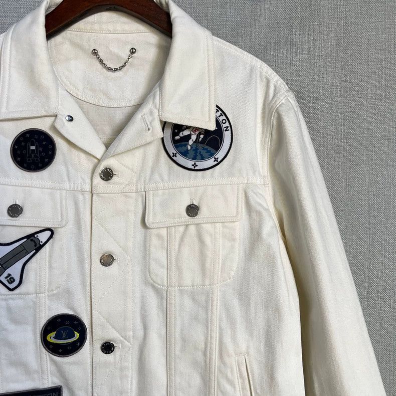 Louis Vuitton Louis Vuitton White Astronaut Denim Jacket-2506 Size US L / EU 52-54 / 3 - 3 Thumbnail