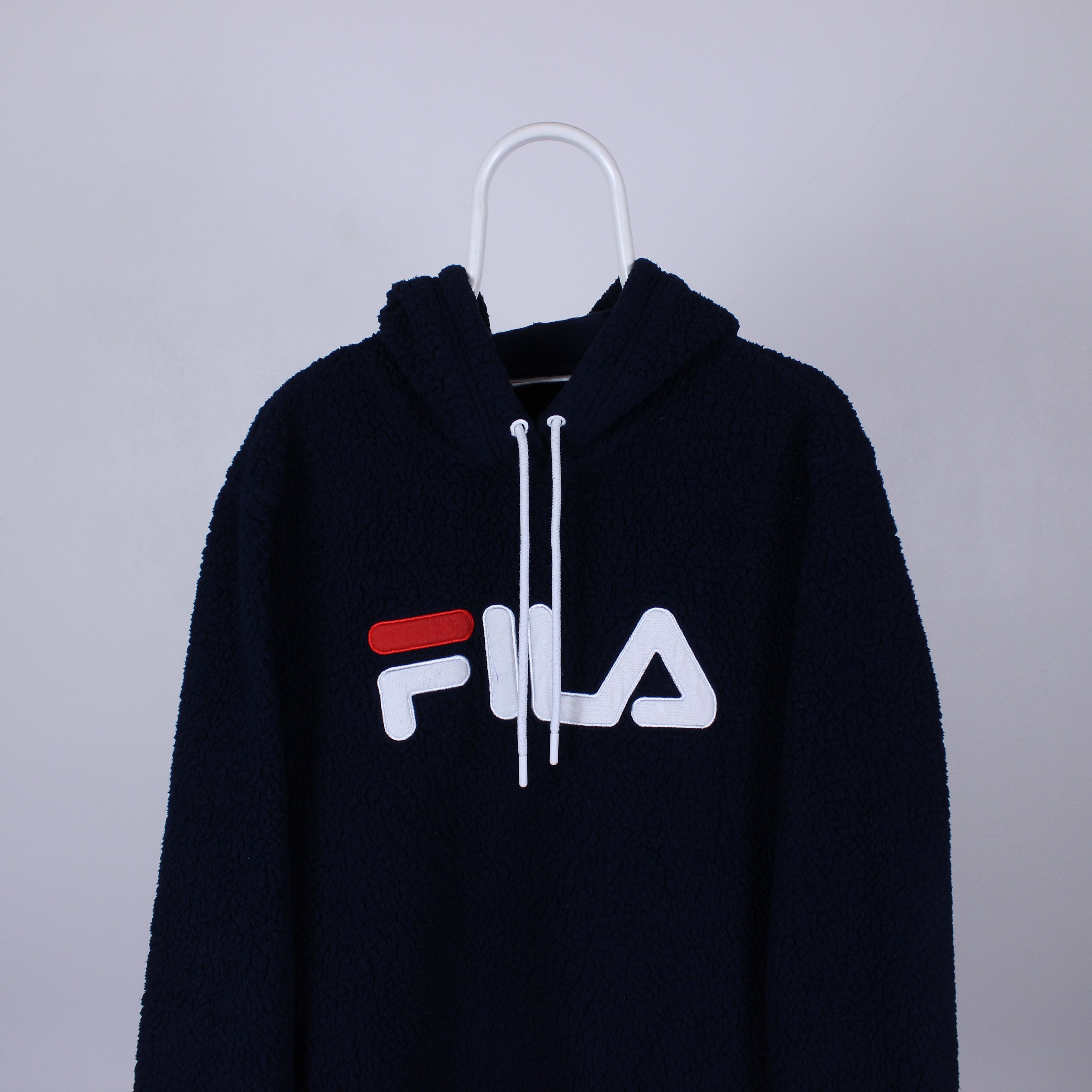 Fila Fila fleece hoodie big logo centr jacket M L navy blue Size US XL / EU 56 / 4 - 3 Thumbnail