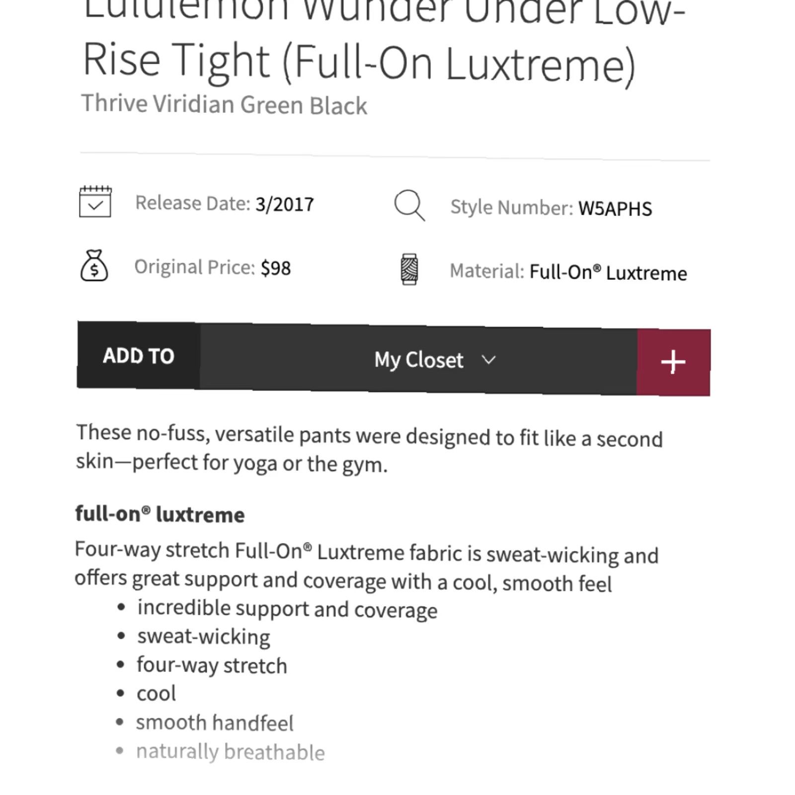 Lululemon VINTAGE none Size 27" / US 4 / IT 40 - 5 Thumbnail