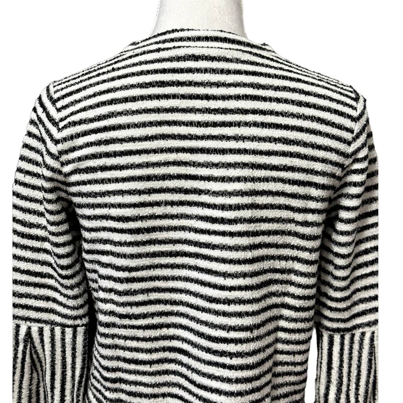 Other Urban Romantics Crop Top Flared Sleeves Stripe Black/White S Size S / US 4 / IT 40 - 4 Thumbnail