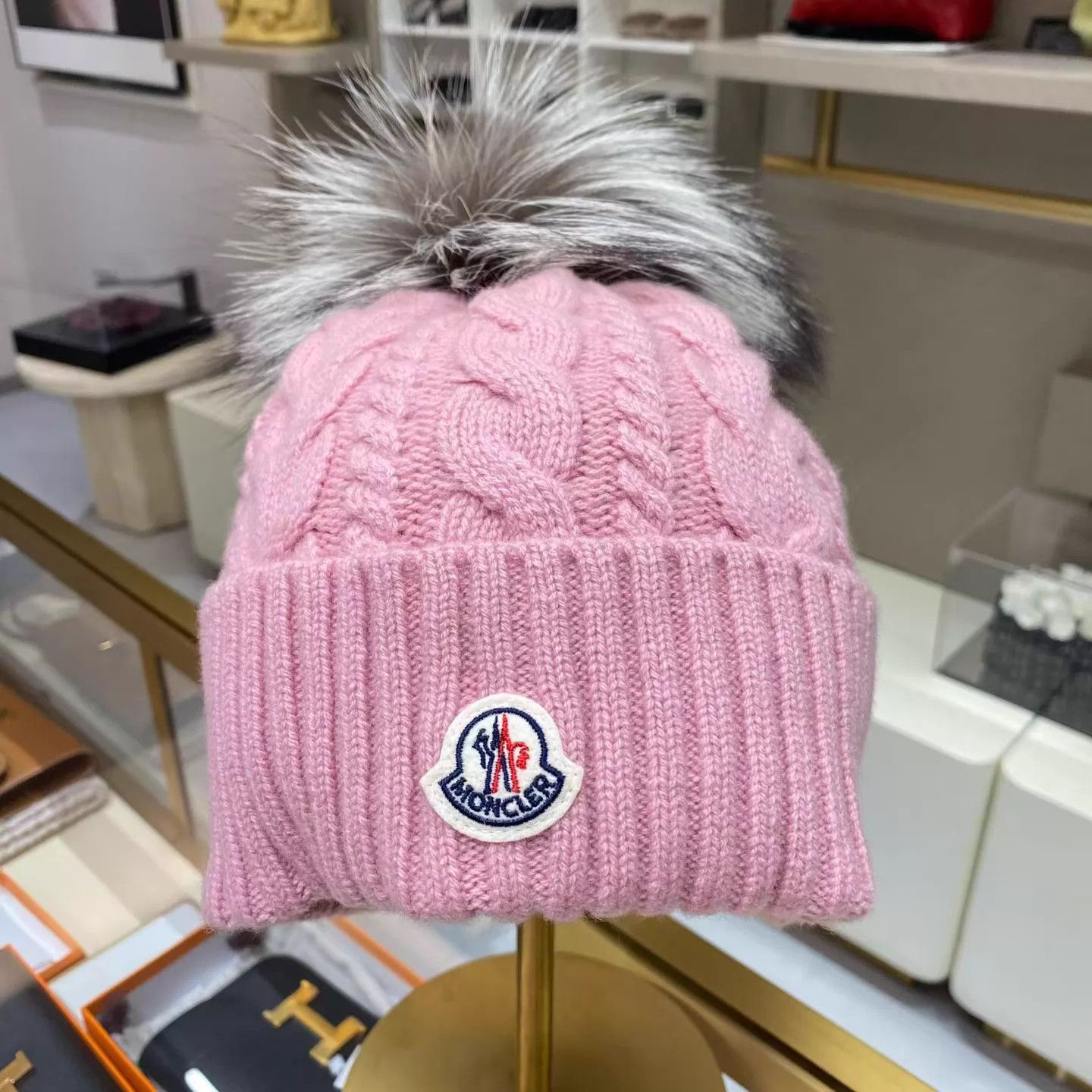 Moncler Moncler solid pom-pom beanie one size new AH132 Size ONE SIZE - 6 Thumbnail