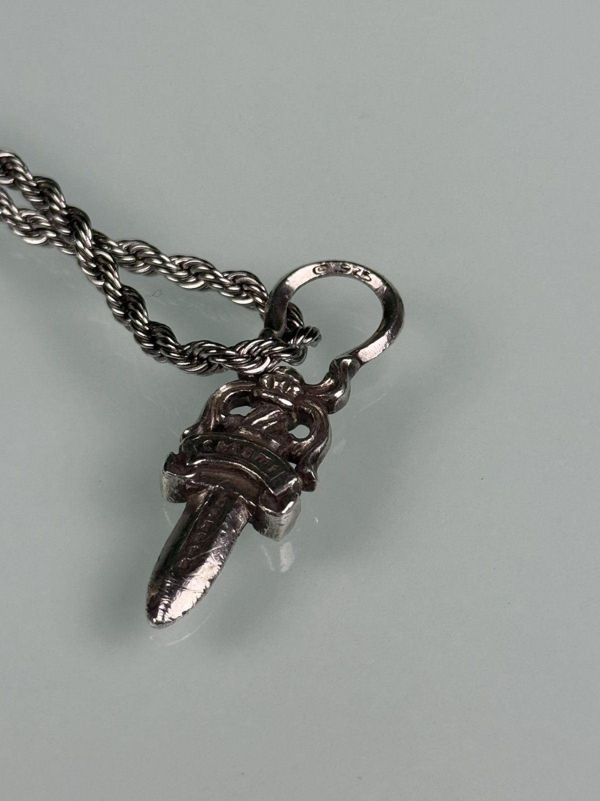 Chrome Hearts Chrome Hearts .925 Silver Dagger Zip Pendant with Rope Chain Size ONE SIZE - 12 Thumbnail
