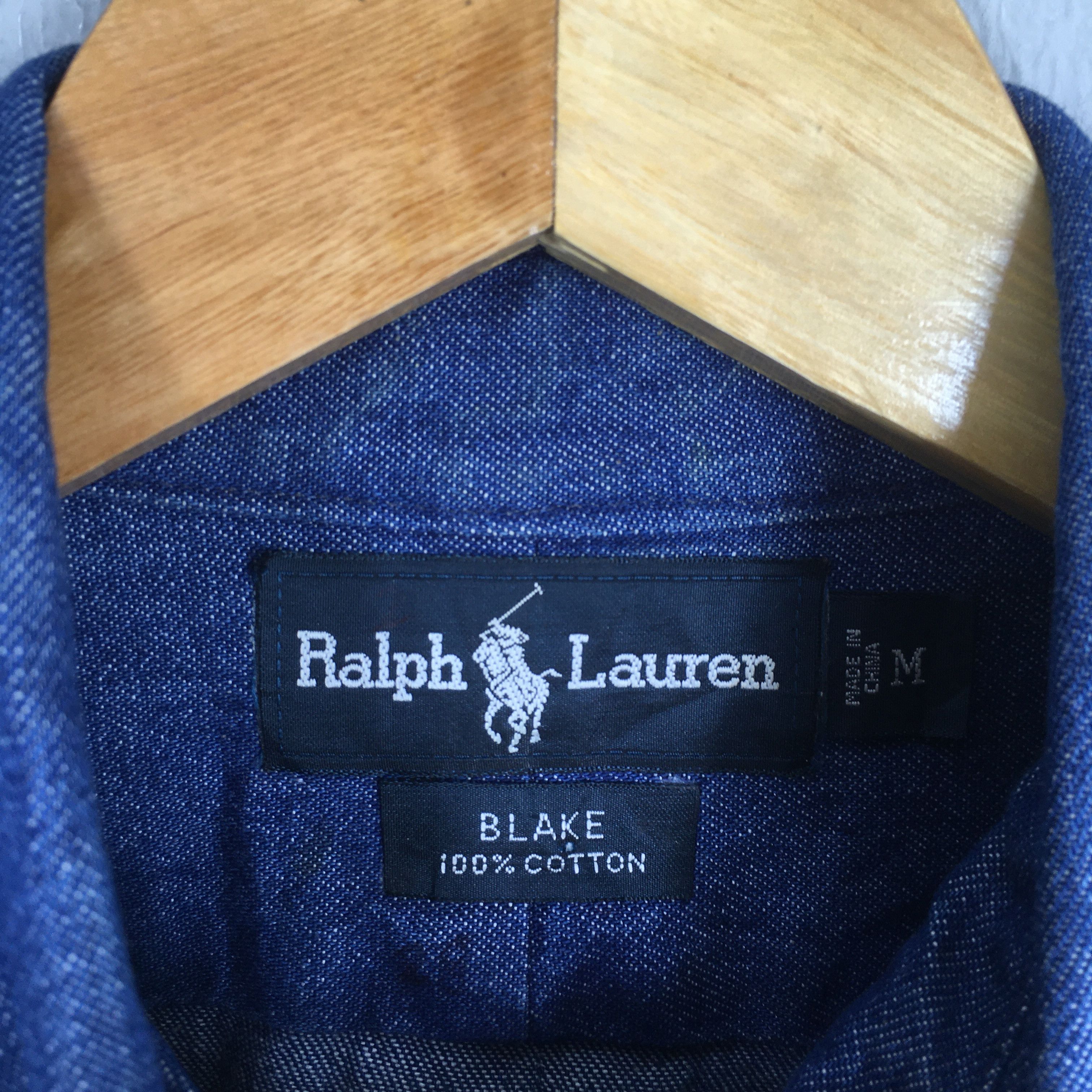 Polo Ralph Lauren Vintage 90s Polo Ralph Lauren Blue Jeans Shirt Medium Size US M / EU 48-50 / 2 - 5 Thumbnail