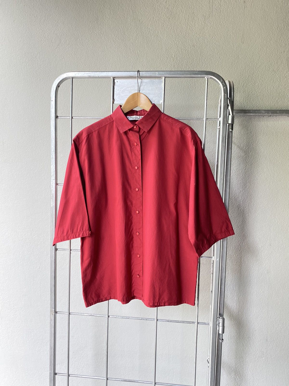 Dior Christian Dior vintage red cardinal shirt Size L / US 10 / IT 46 - 14 Thumbnail