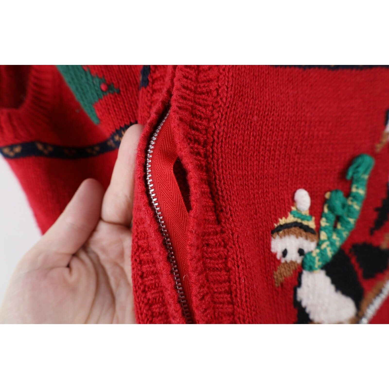Vintage Vintage 90s Distressed Christmas Penguin Bells Sweater Vest Size XL / US 12-14 / IT 48-50 - 6 Thumbnail