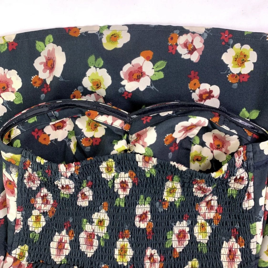 American Eagle Outfitters AE American Eagle Strapless Floral Print Mini Dress Size L / US 10 / IT 46 - 6 Thumbnail