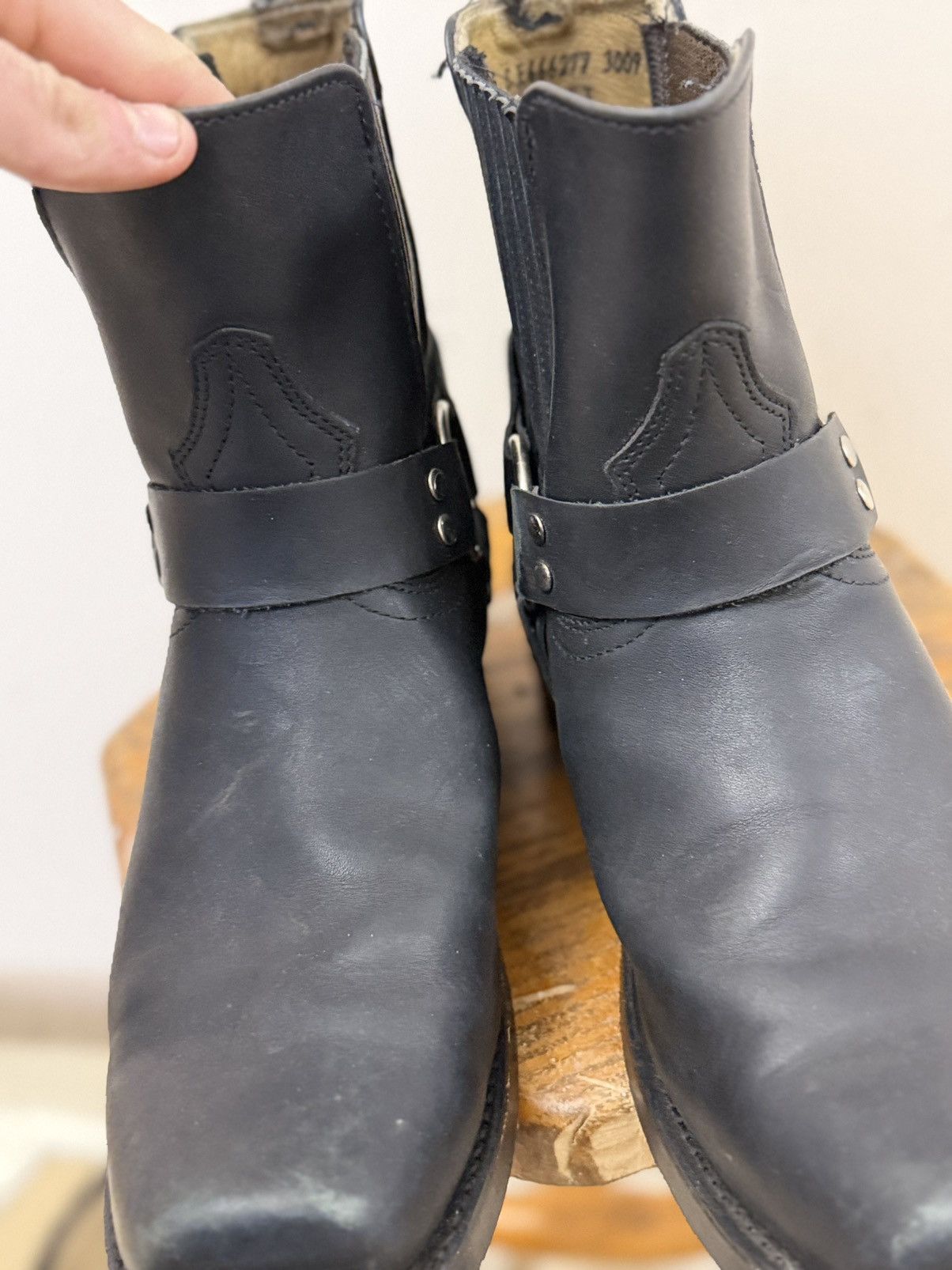 Vintage VTG Avant-Garde Cowboy Western Leather Hype Ankle Zip Boots Size US 10 / EU 43 - 14 Thumbnail