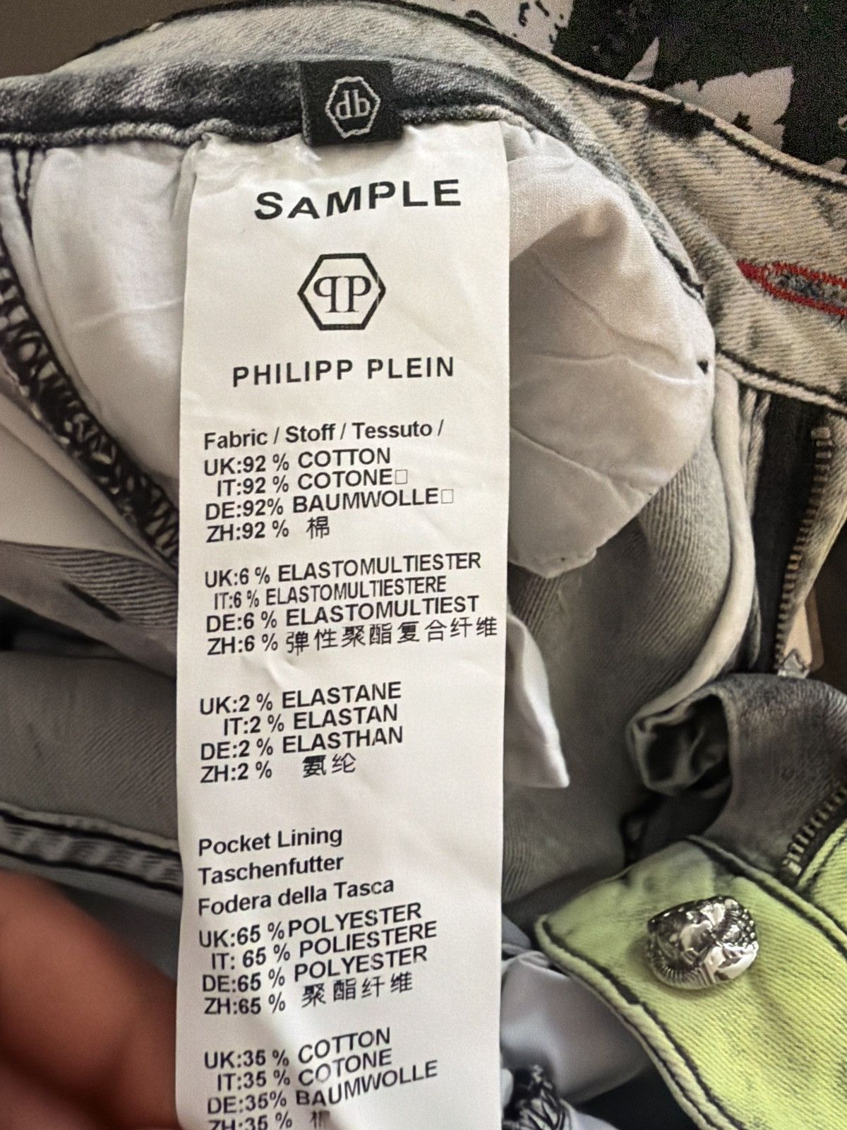 Philipp Plein Philipp Plein light-wash jeans -rhinestones– new with tags Size 26" / US 2 / IT 38 - 11 Thumbnail
